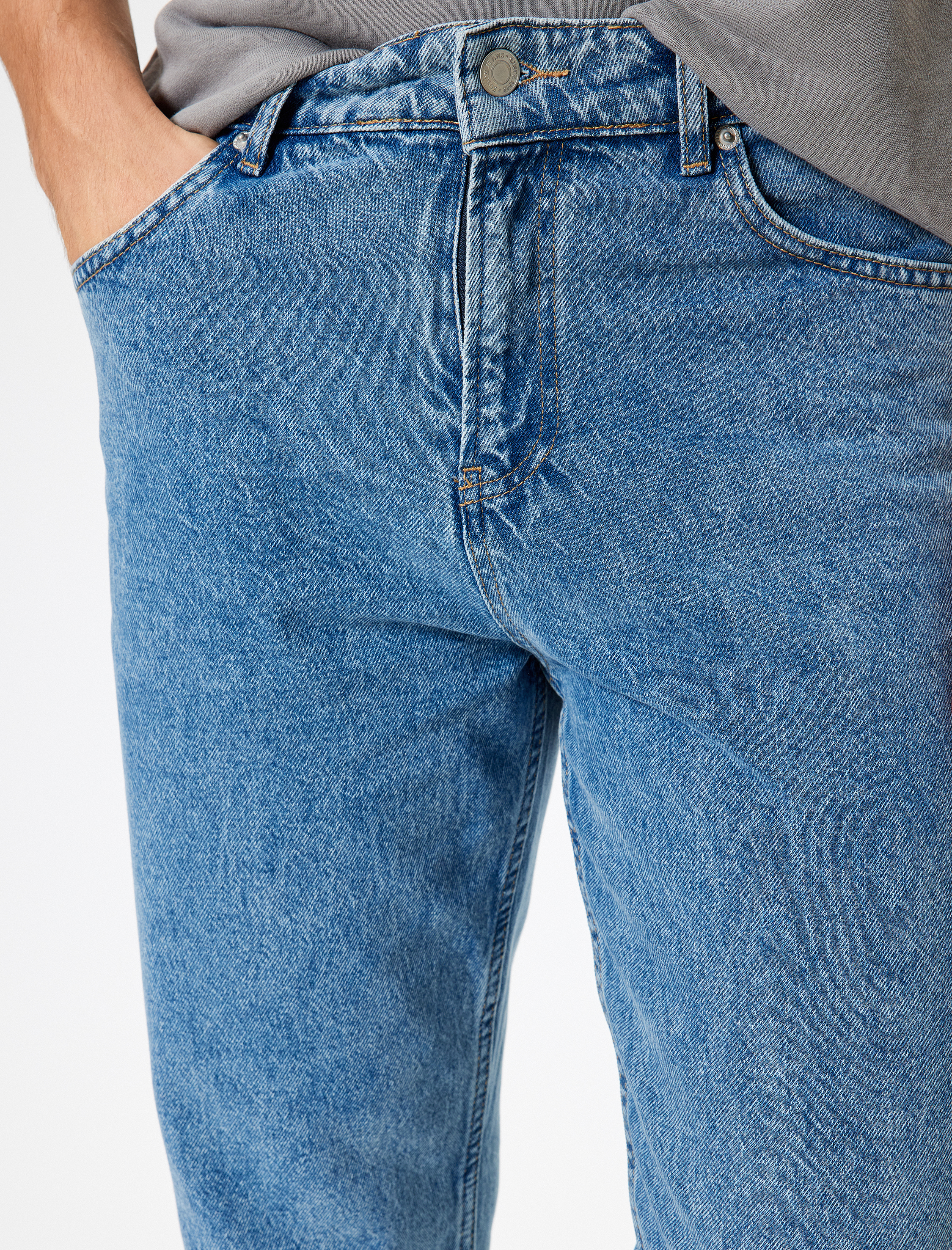 Düz Paça Pamuklu Standart Bel Straight Fit Kot Pantolon - Mark Jean