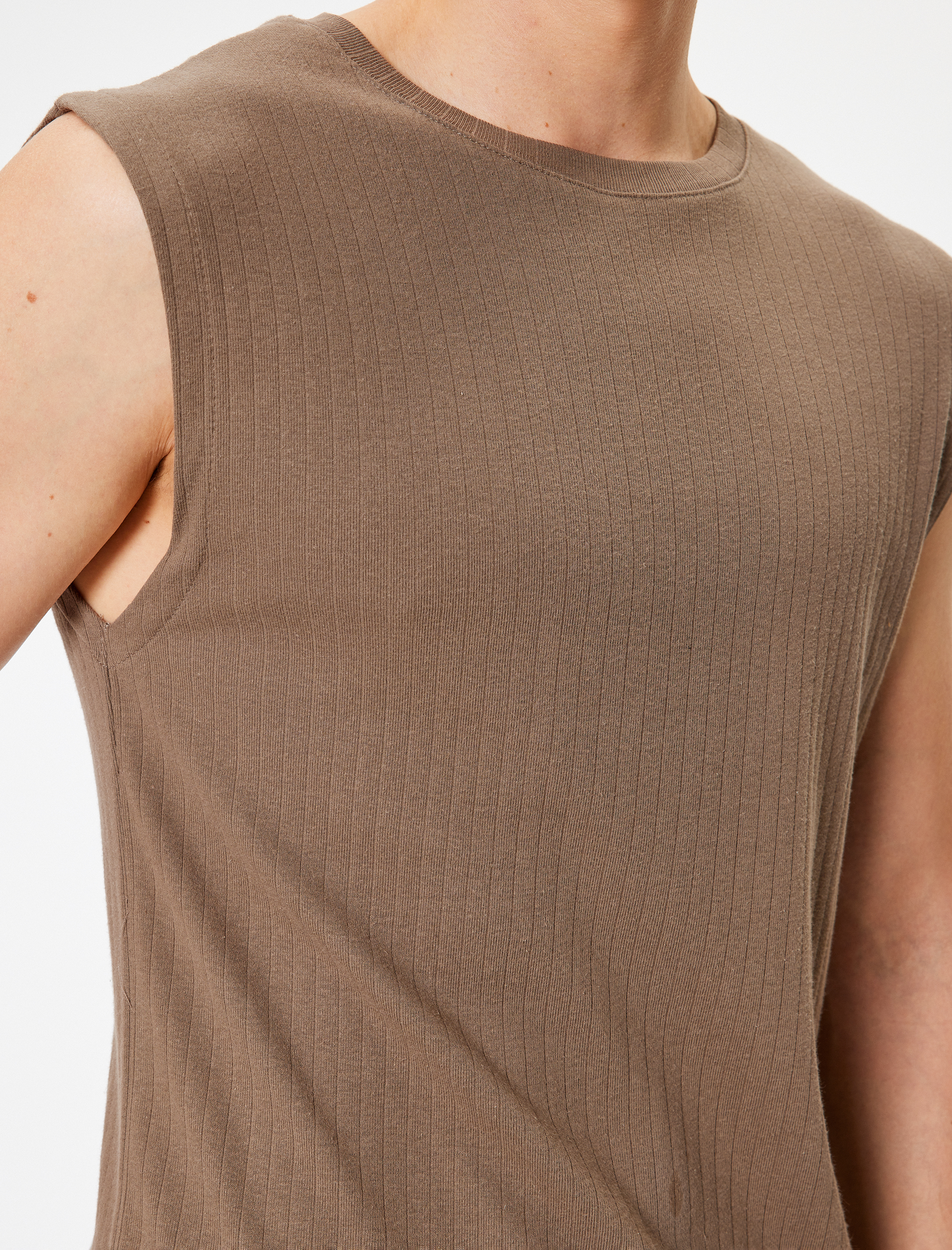   Kolsuz Tişört Basic Bisiklet Yaka Pamuklu