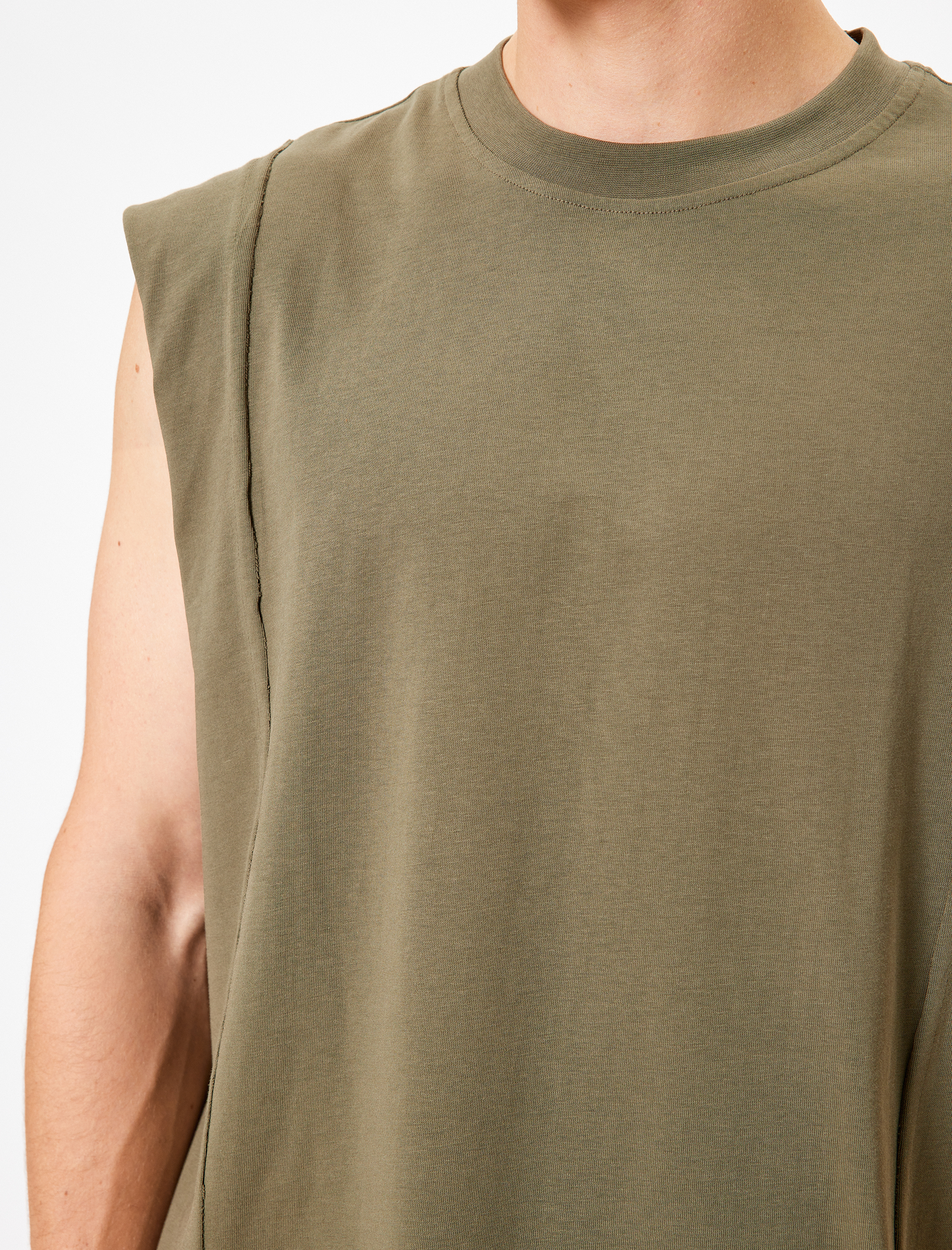   Kolsuz Tişört Basic Bisiklet Yaka Pamuklu