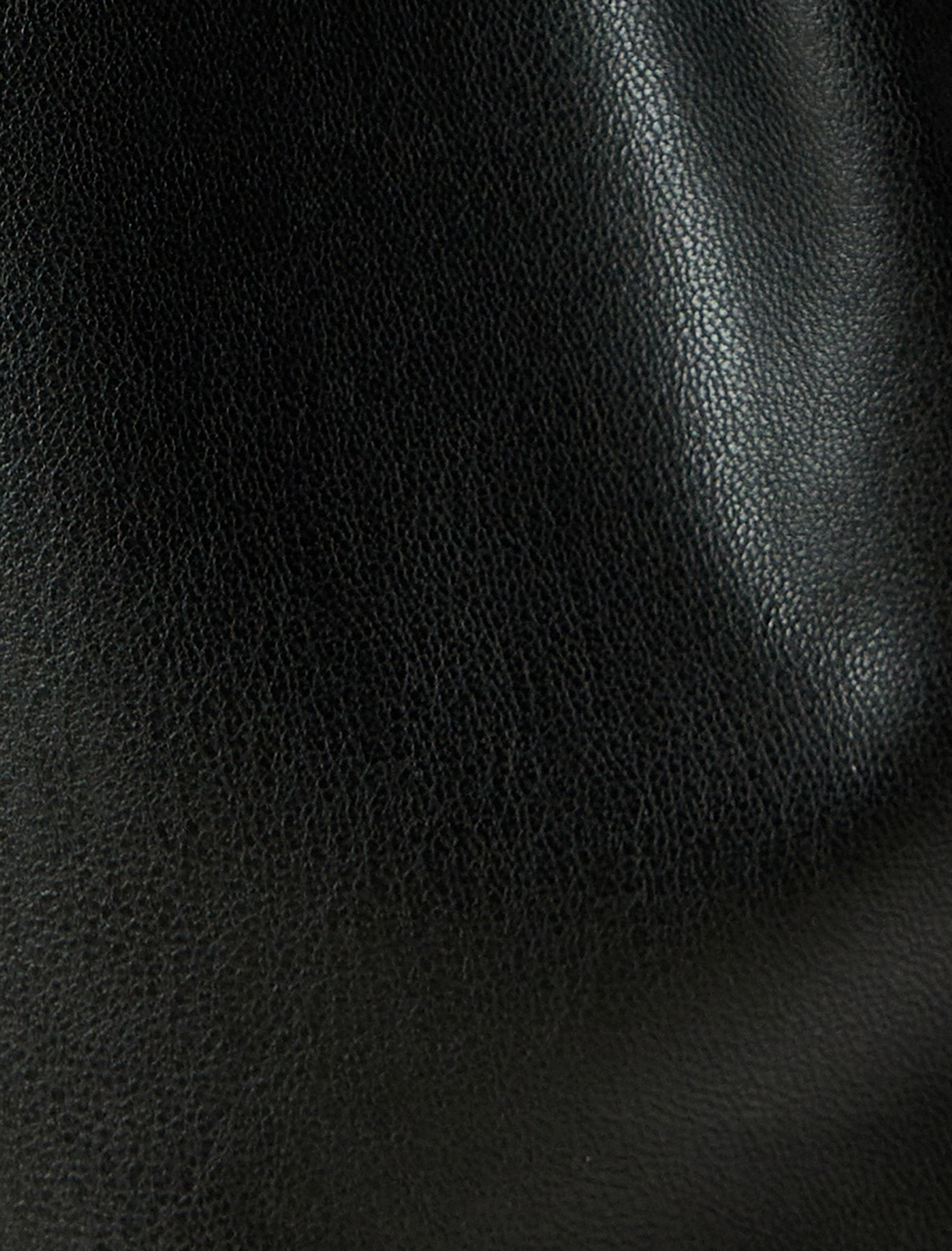   Cepli Kemerli Yakası Suni Kürk Detaylı Suni Deri Uzun Trençkot