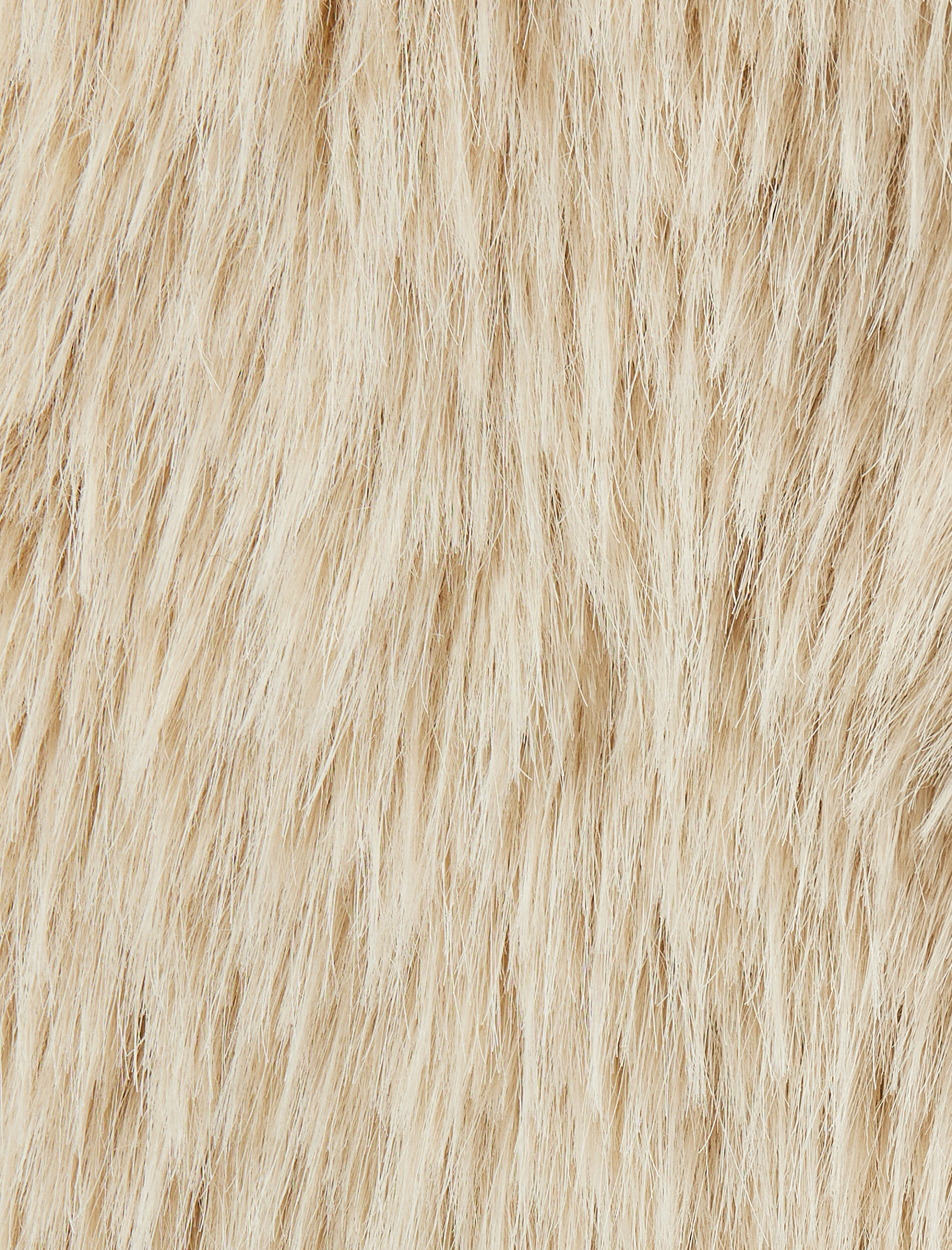   Fermuarlı Cepli Suni Deri Peluş Yelek