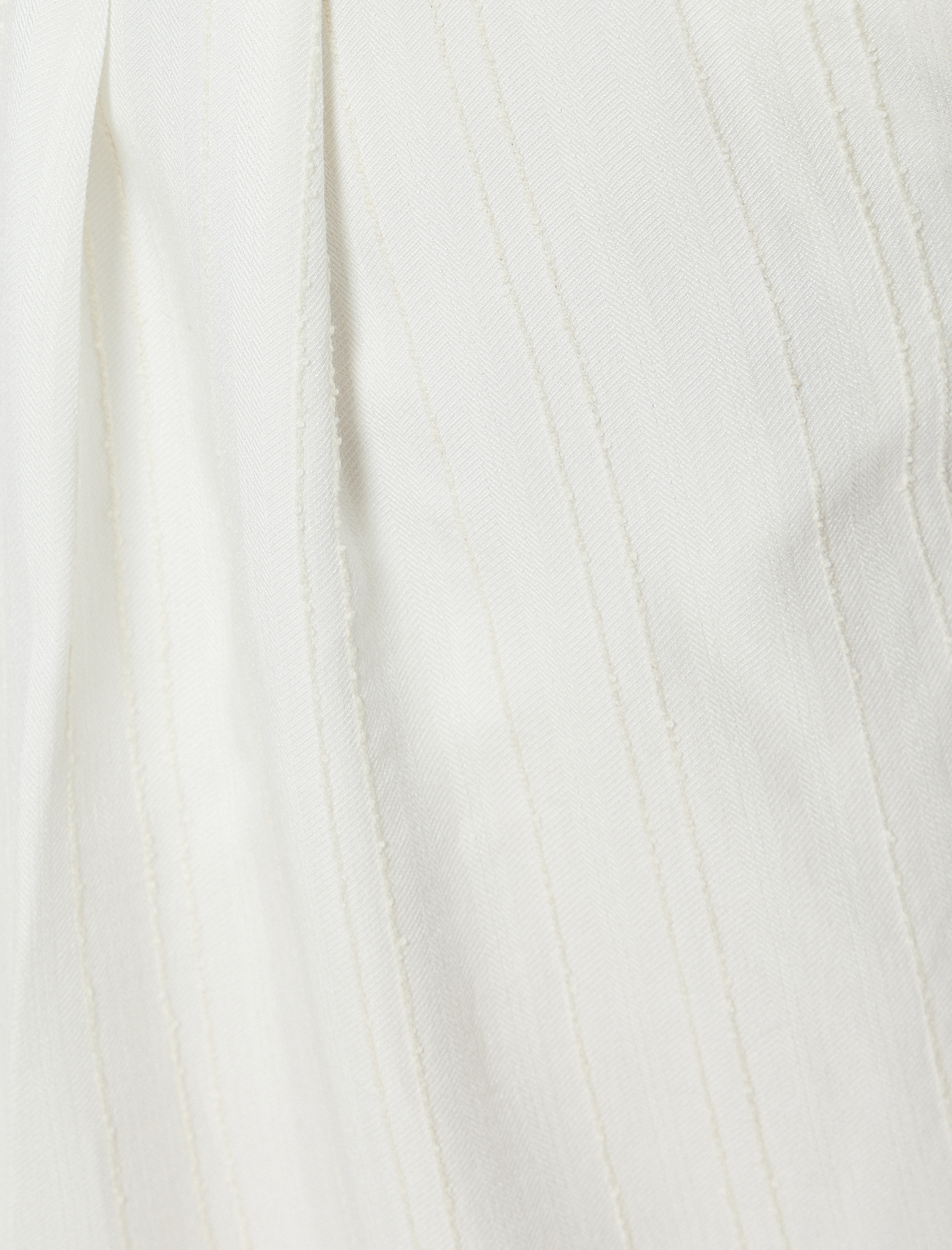   Palazzo Pantolon Yüksek Bel Pile Detaylı Dokulu Cepli Viskon Kumaş