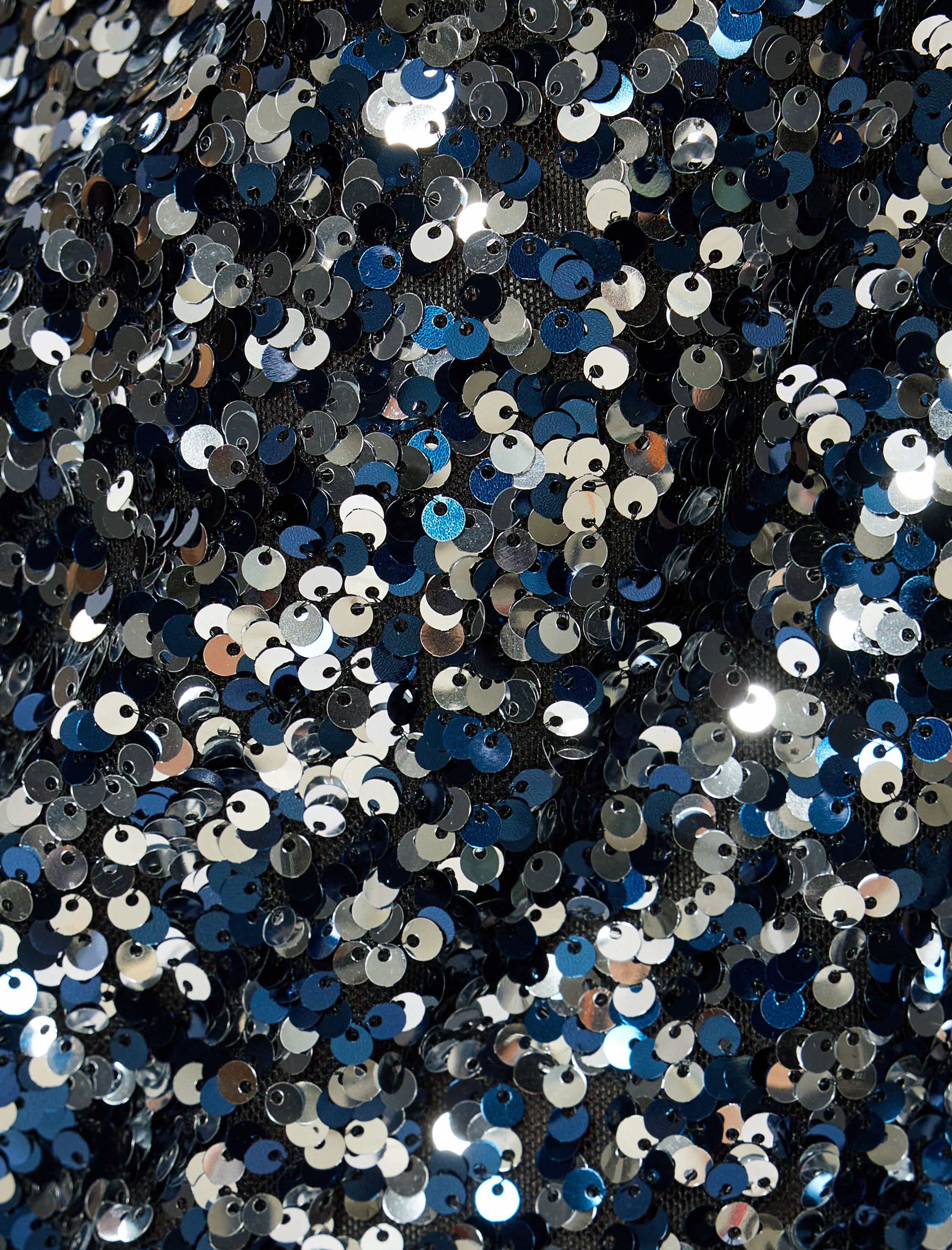   Abiye Bluz Pullu Payetli Kısa Kollu Bisiklet Yaka