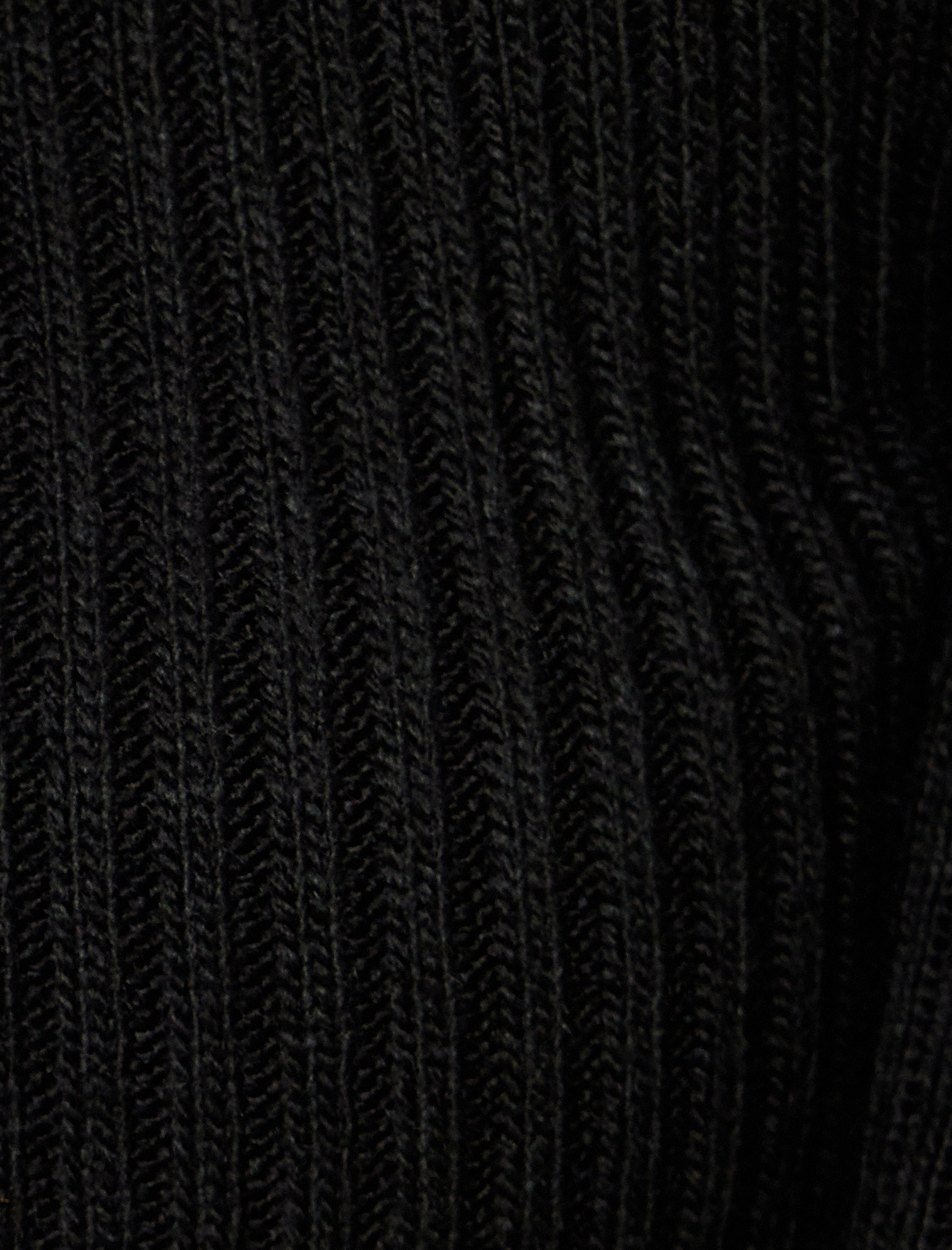   Dik Yaka Çizgili Triko Kazak Uzun Kollu Regular Fit