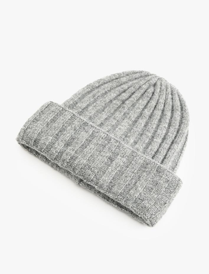 Erkek Örgü Bere Basic Katlama Detaylı