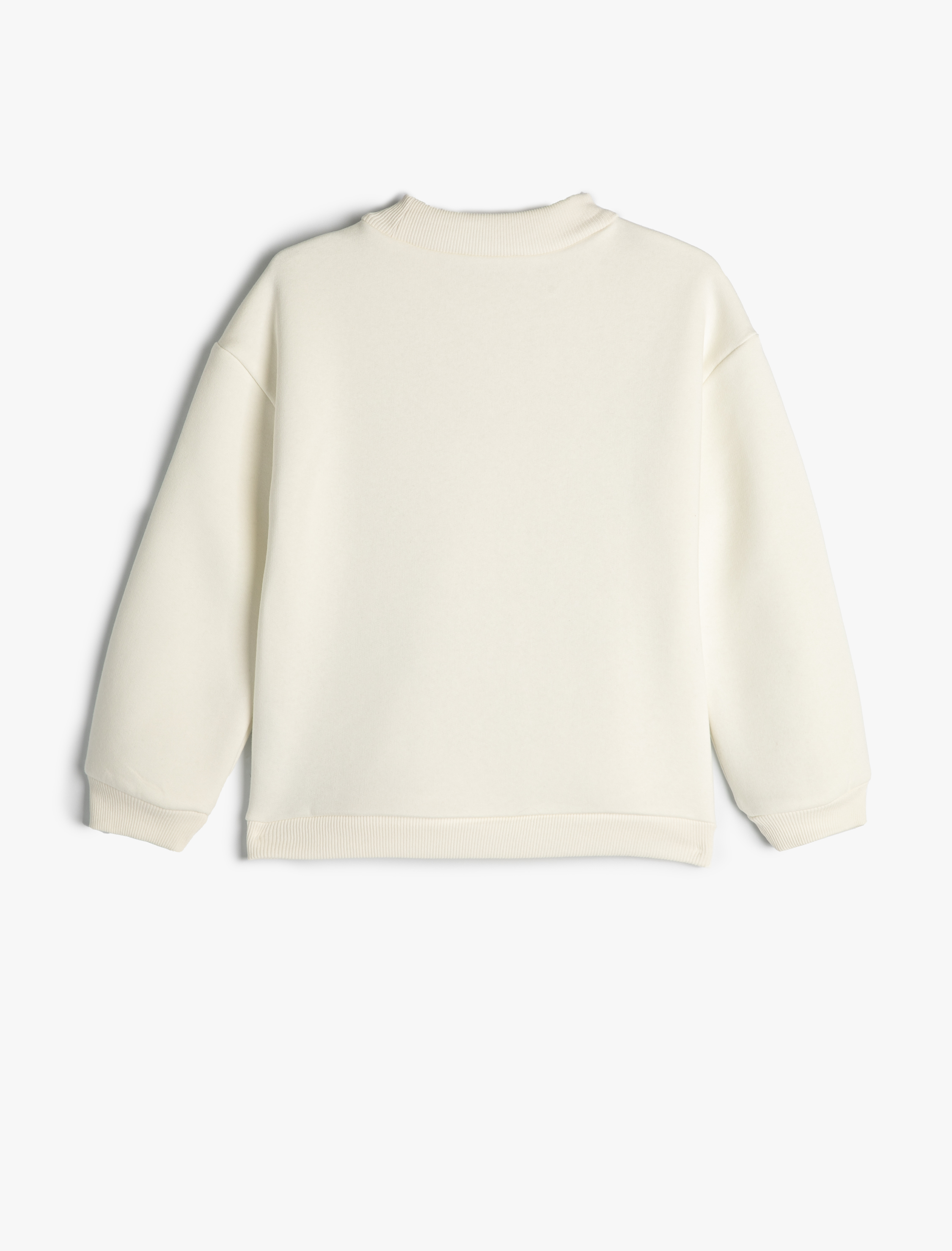  Kız Çocuk Sweatshirt Unicorn Baskılı Bisiklet Yaka Uzun Kollu Şardonlu Pamuklu