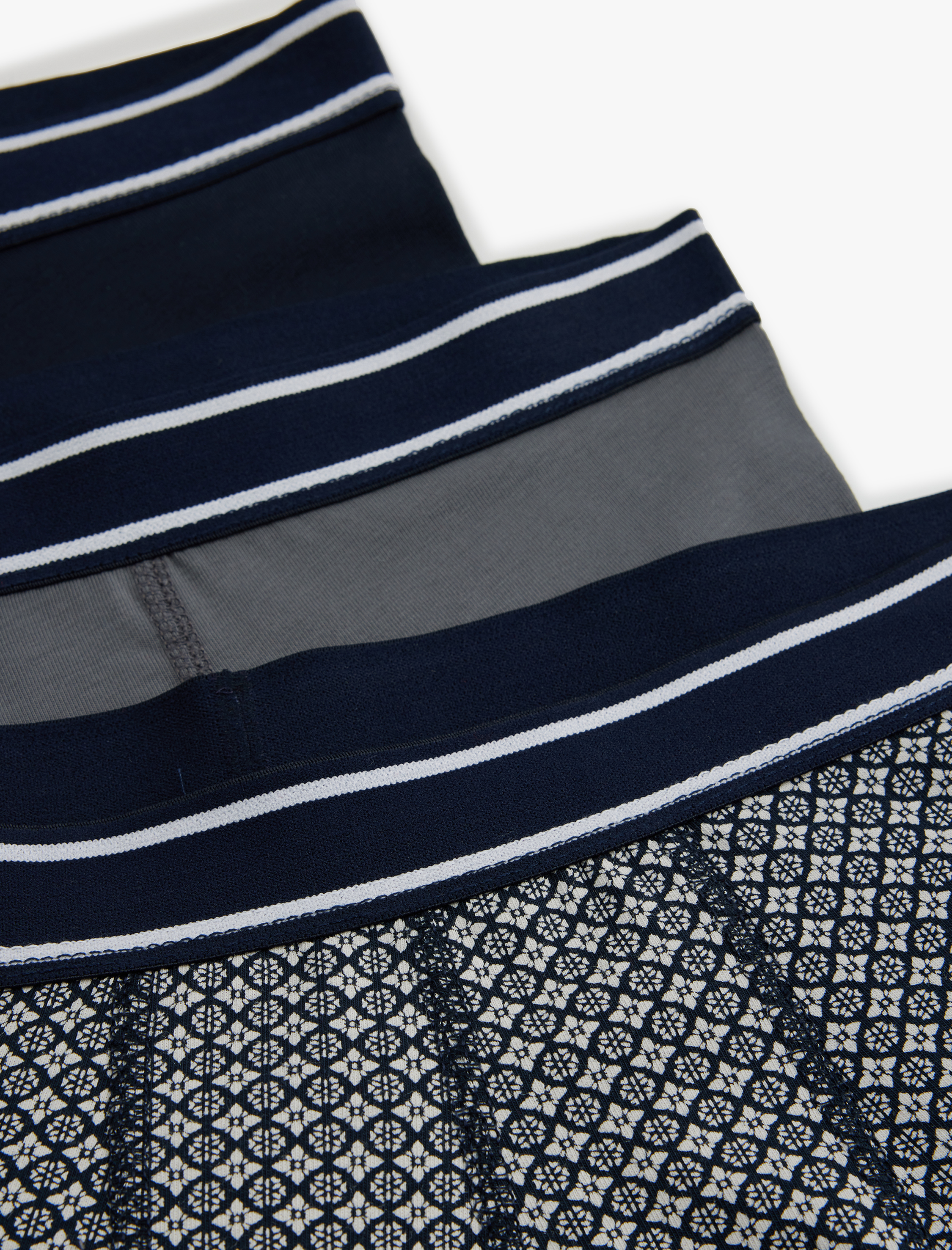 Desenli 3'lü Boxer Seti Pamuklu