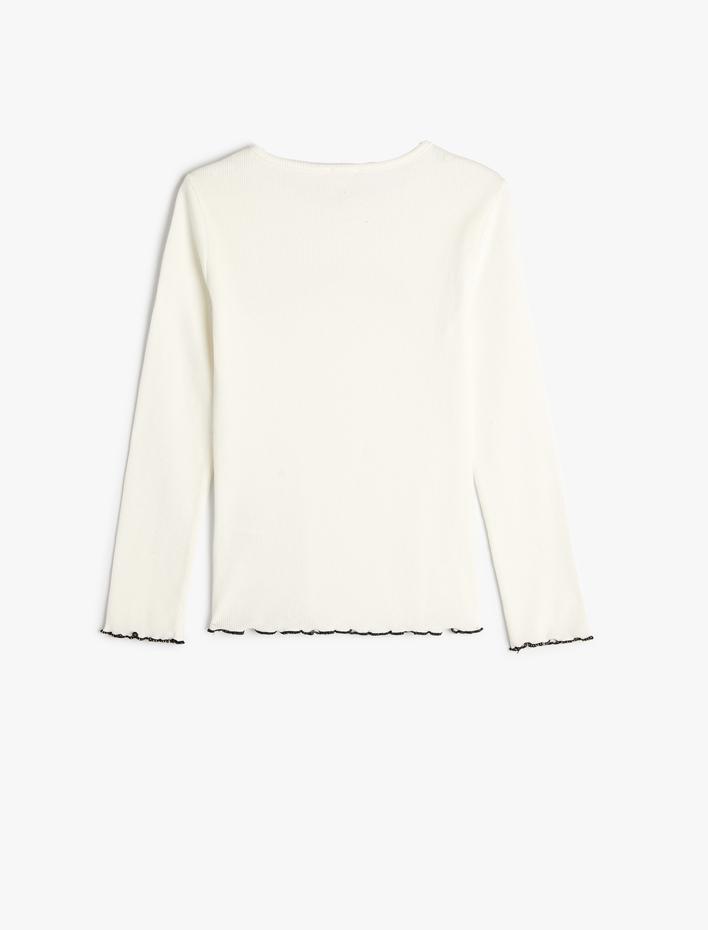 Kız Çocuk Şehir Baskılı Uzun Kollu Pamuklu Tişört