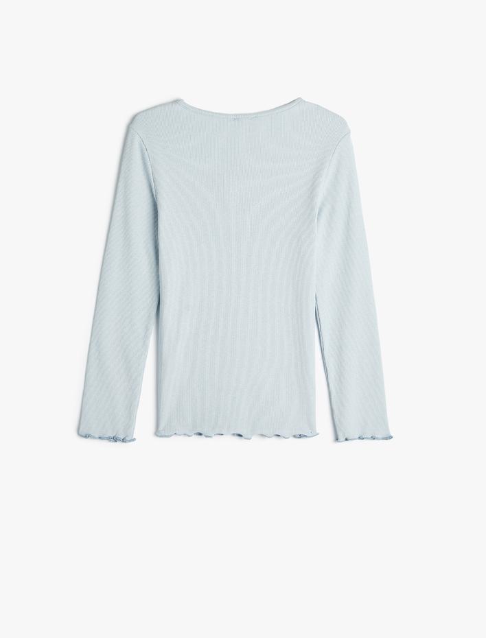 Kız Çocuk Uzun Kollu Brooklyn Baskılı Pamuklu Tişört