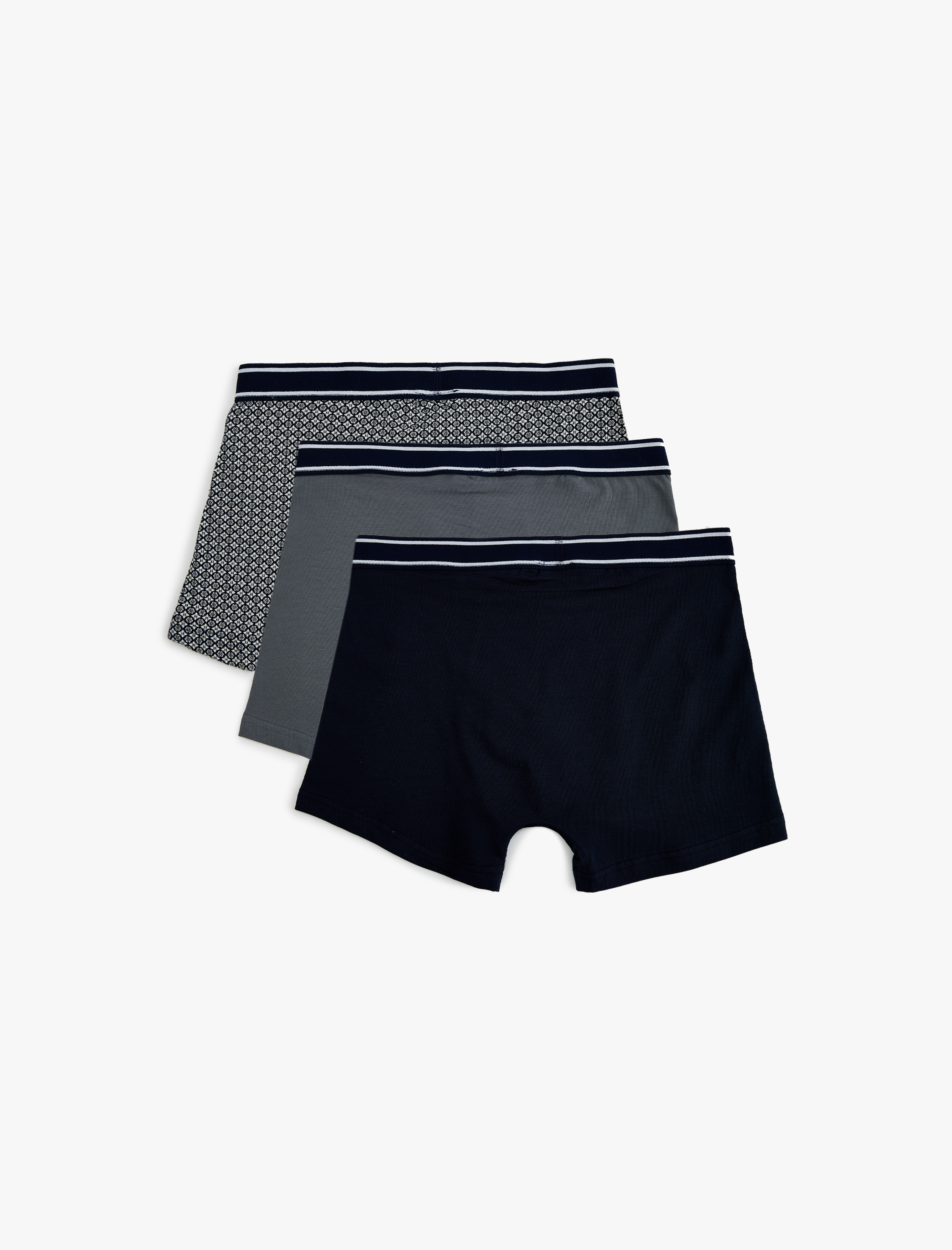 Desenli 3'lü Boxer Seti Pamuklu