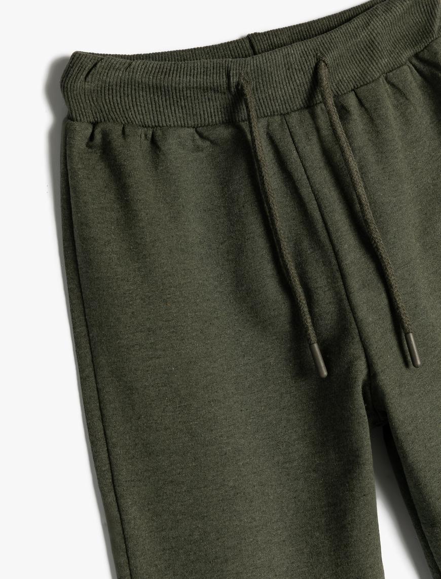  Erkek Çocuk Basic Jogger Eşofman Altı Beli Bağlamalı Cepli