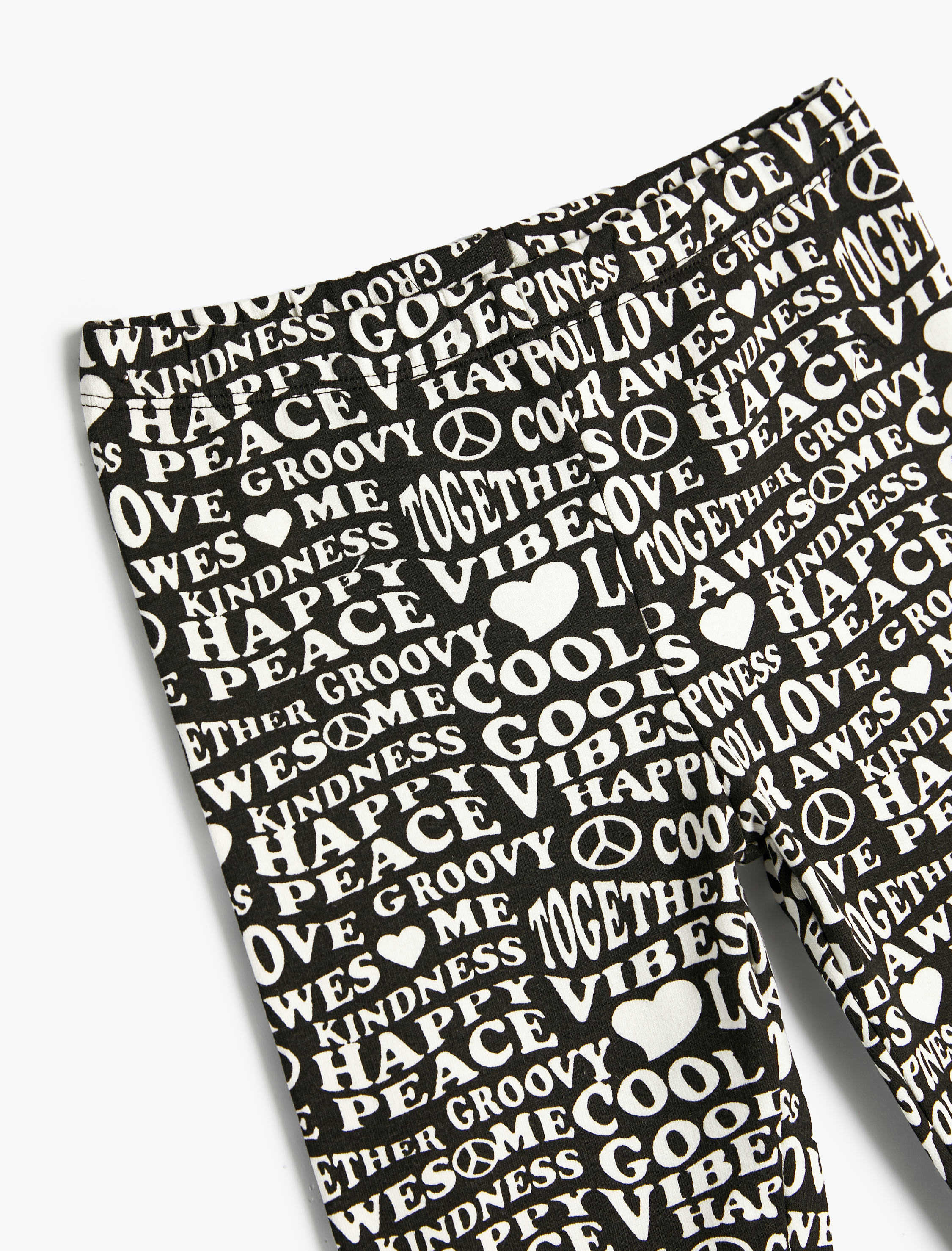  Kız Çocuk Tayt Baskılı Beli Lastikli Pamuklu Şardonlu