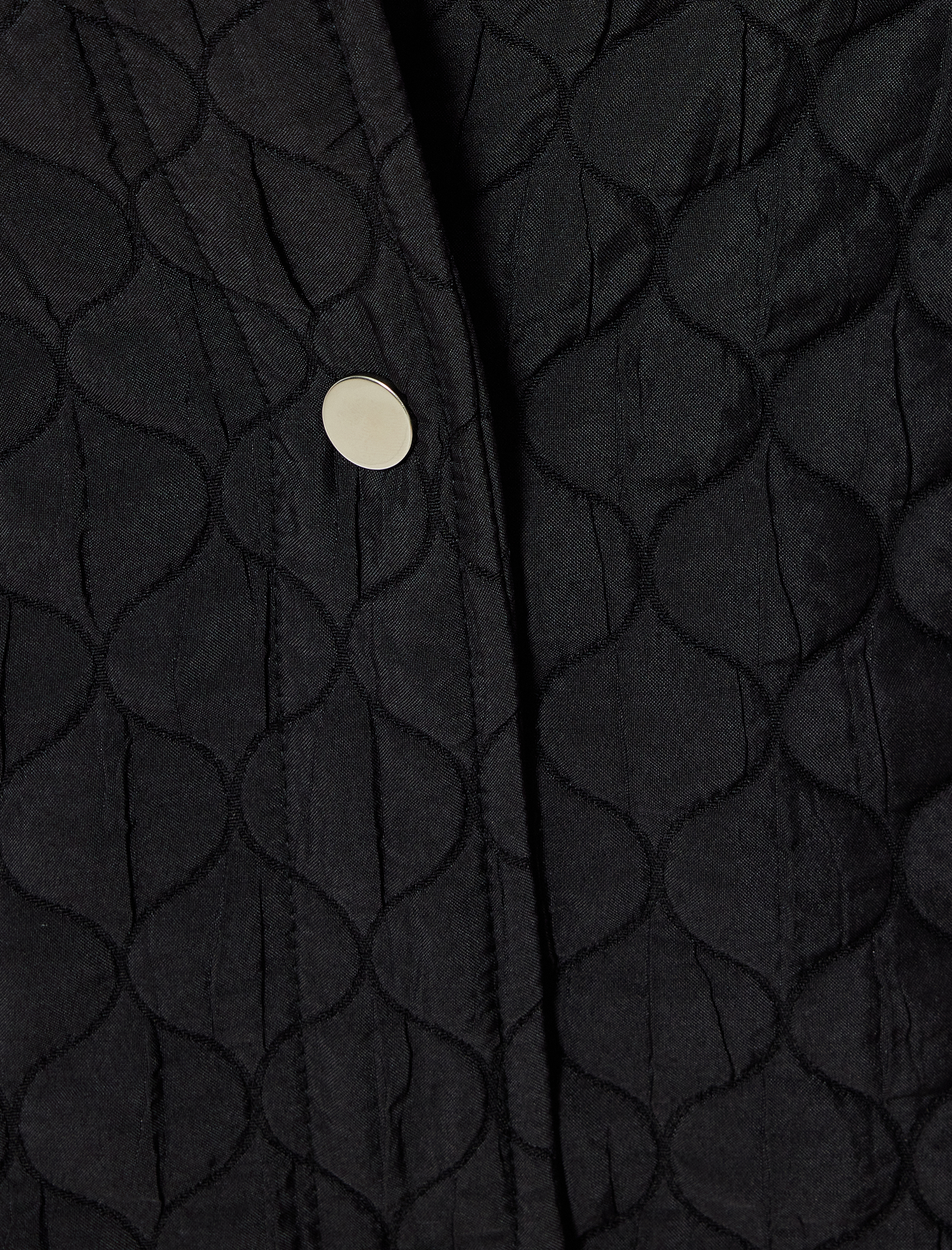   Kapüşonlu Cepli Düğmeli Kapitone Oversize Mont