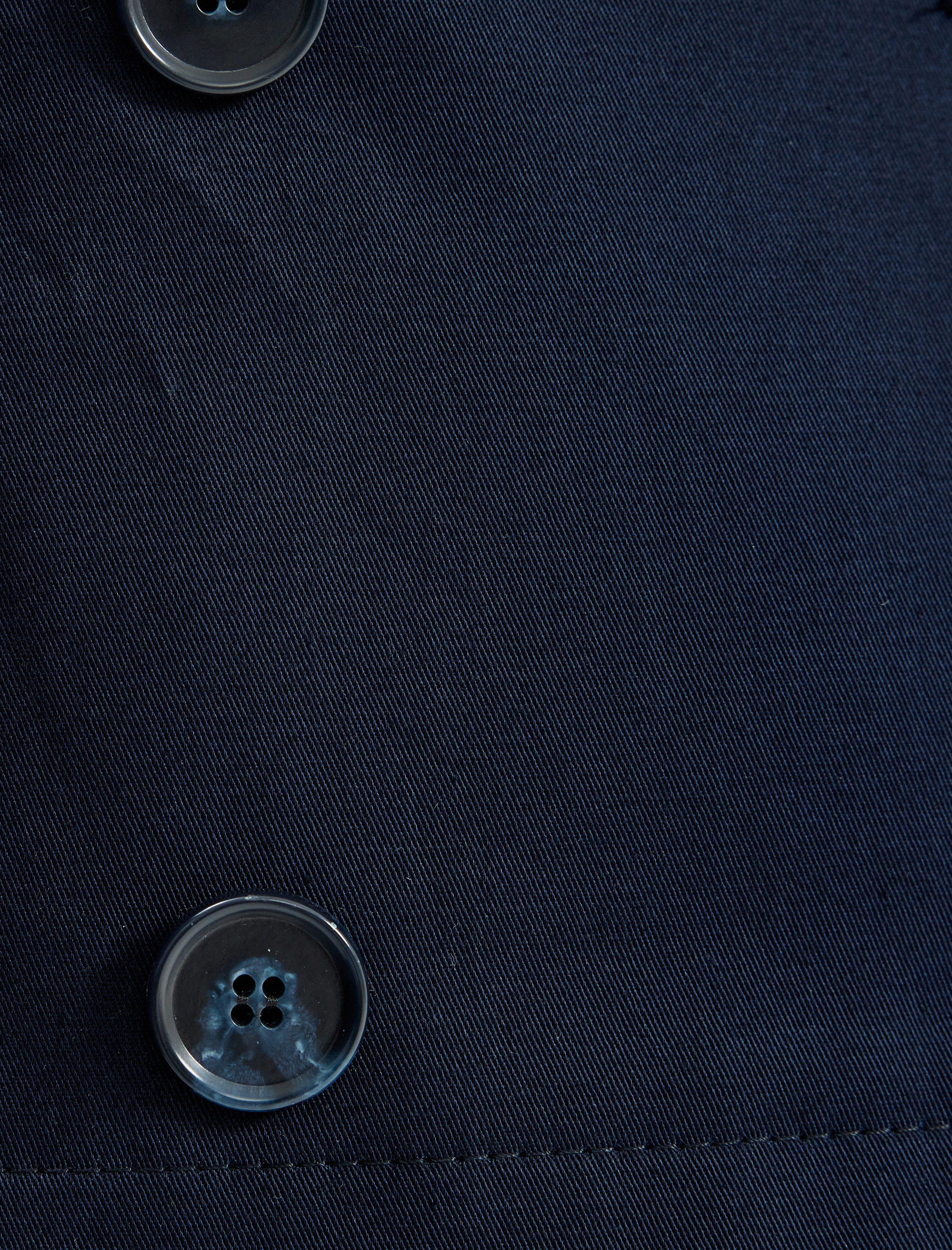   Kısa Trençkot Kruvaze Düğmeli Cepli