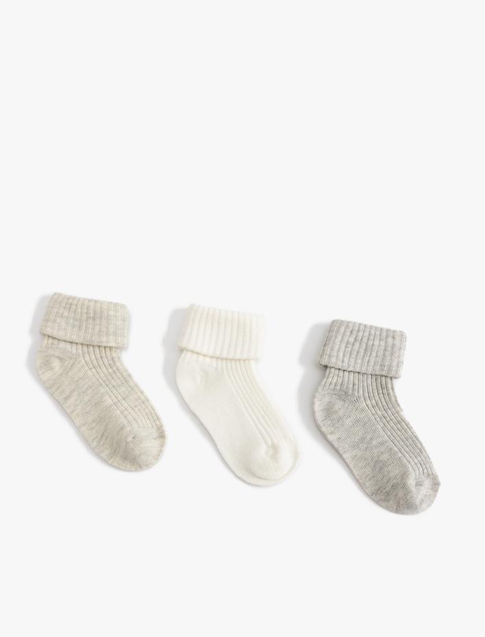 Erkek Bebek Pamuklu 3’lü Çorap Seti
