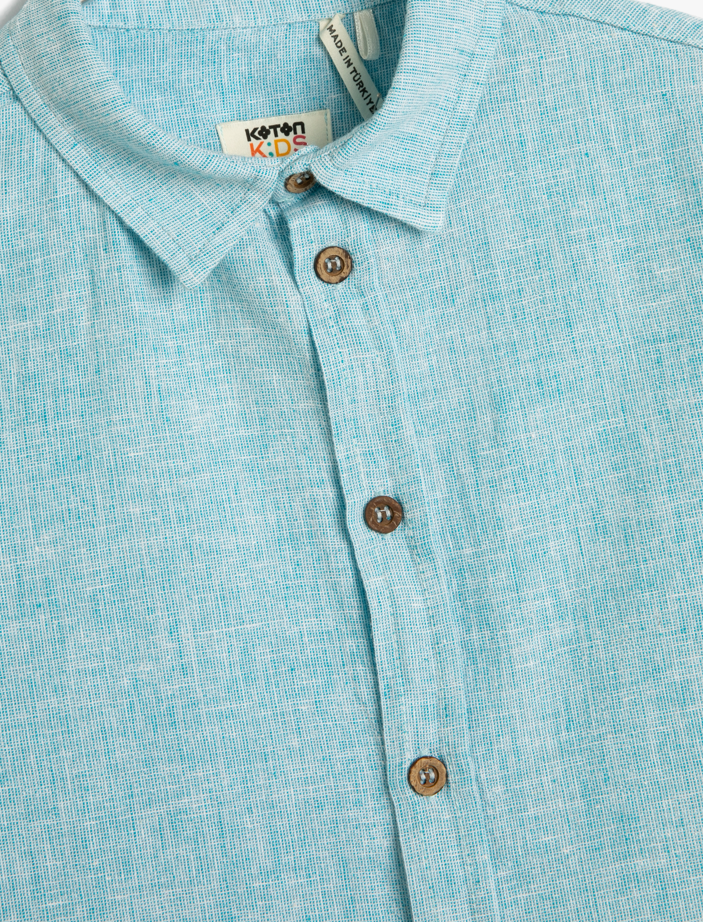  Erkek Çocuk Gömlek Kısa Kollu Klasik Yaka