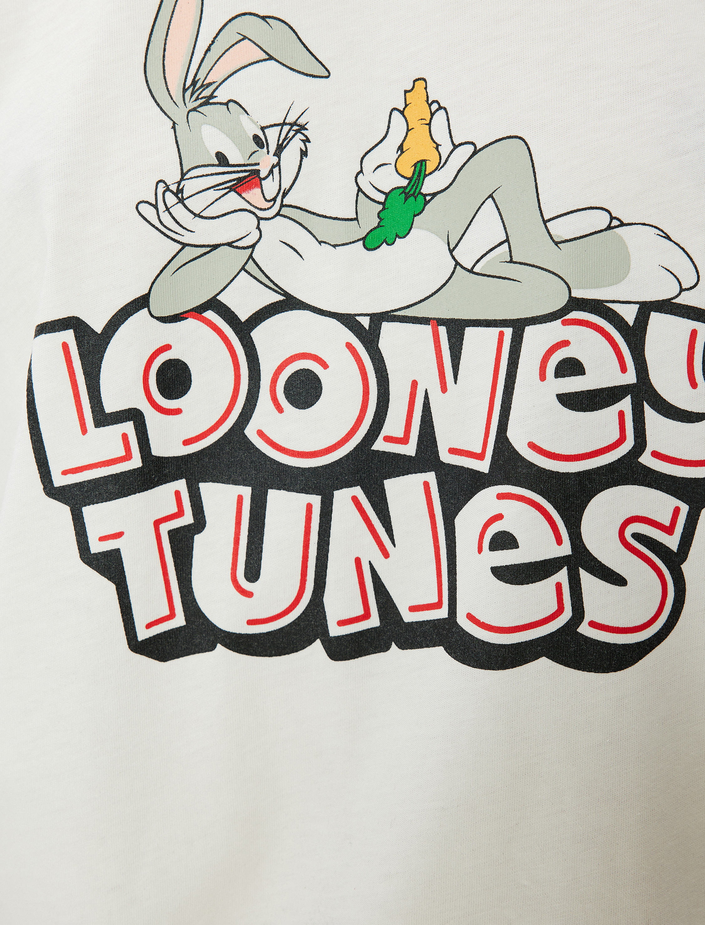   Bugs Bunny Oversize Tişört Arkası Baskılı Lisanslı