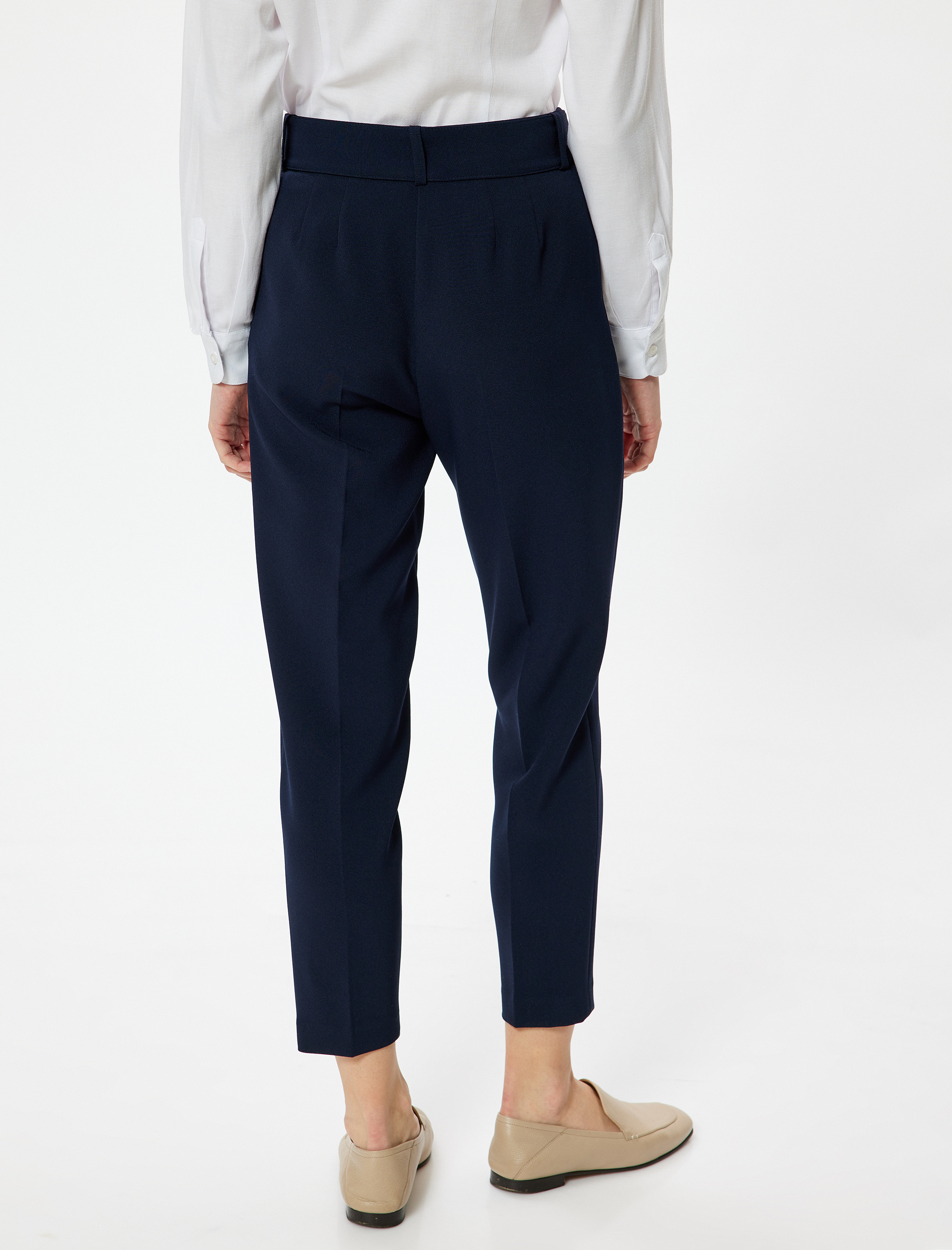   Cepli Yüksek Bel Kemer Detaylı Cigarette Pantolon