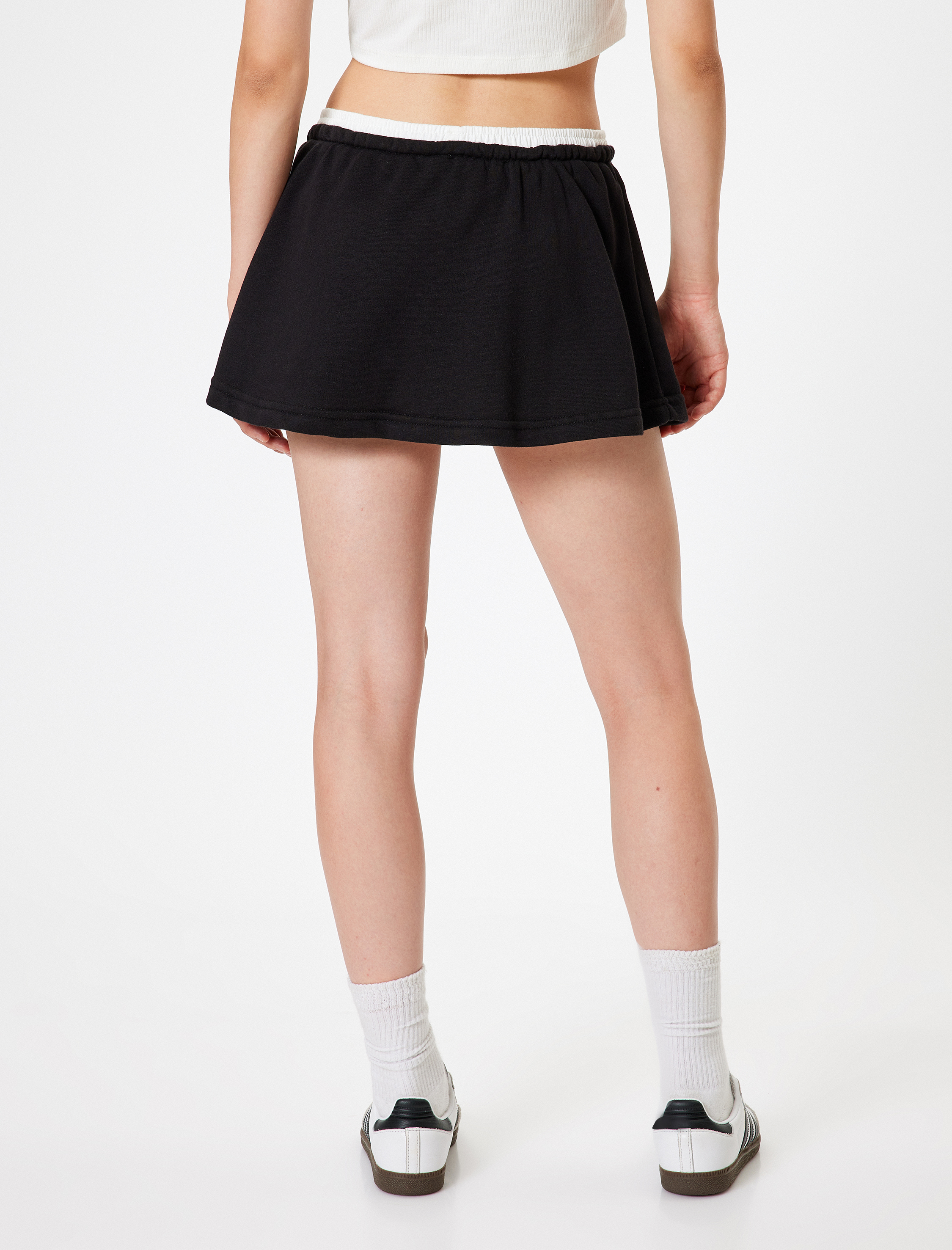   Mini Şort Etek Beli Bağcıklı Rahat Kalıp