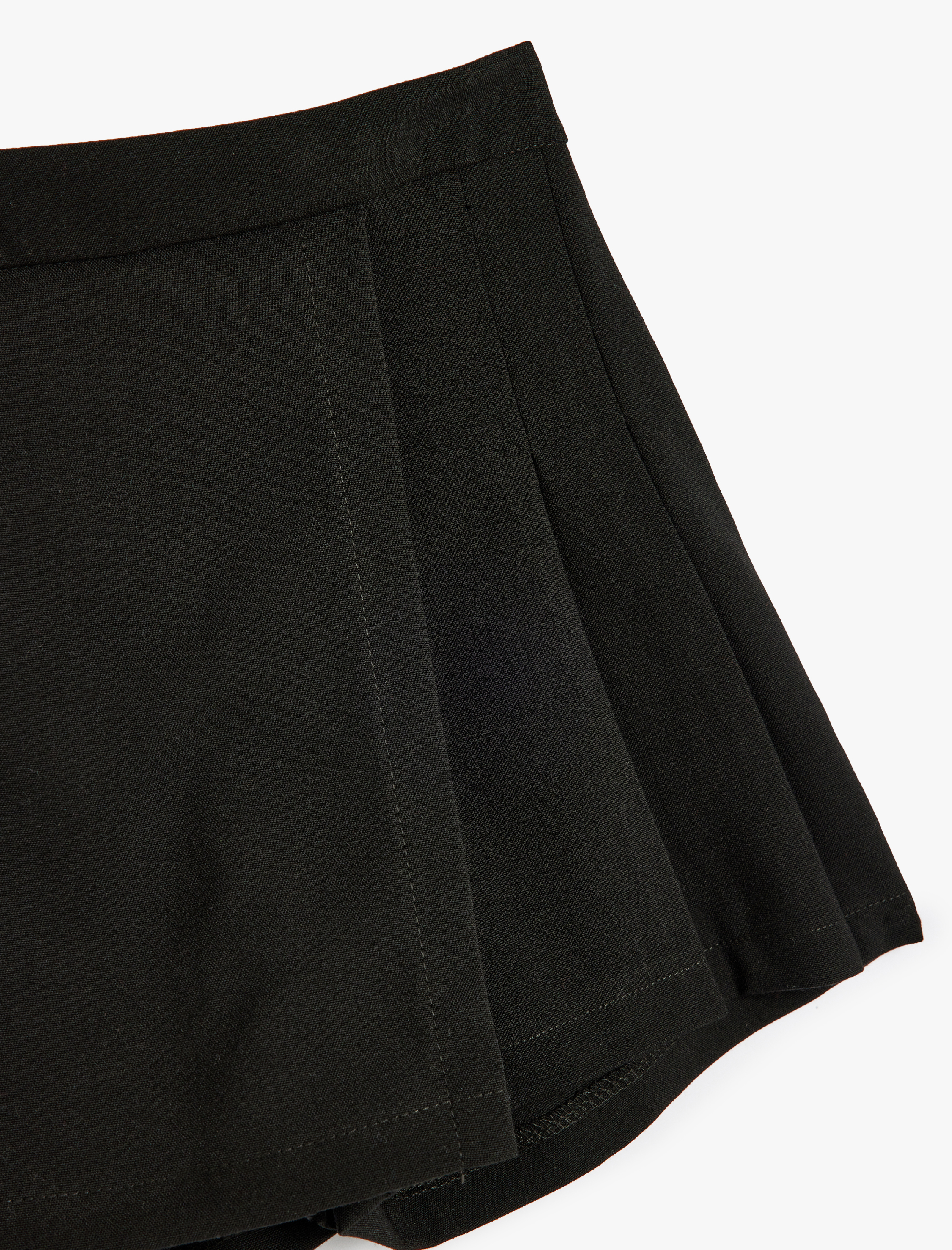  Kız Çocuk Şort Etek Anvelop Beli Lastikli Pileli