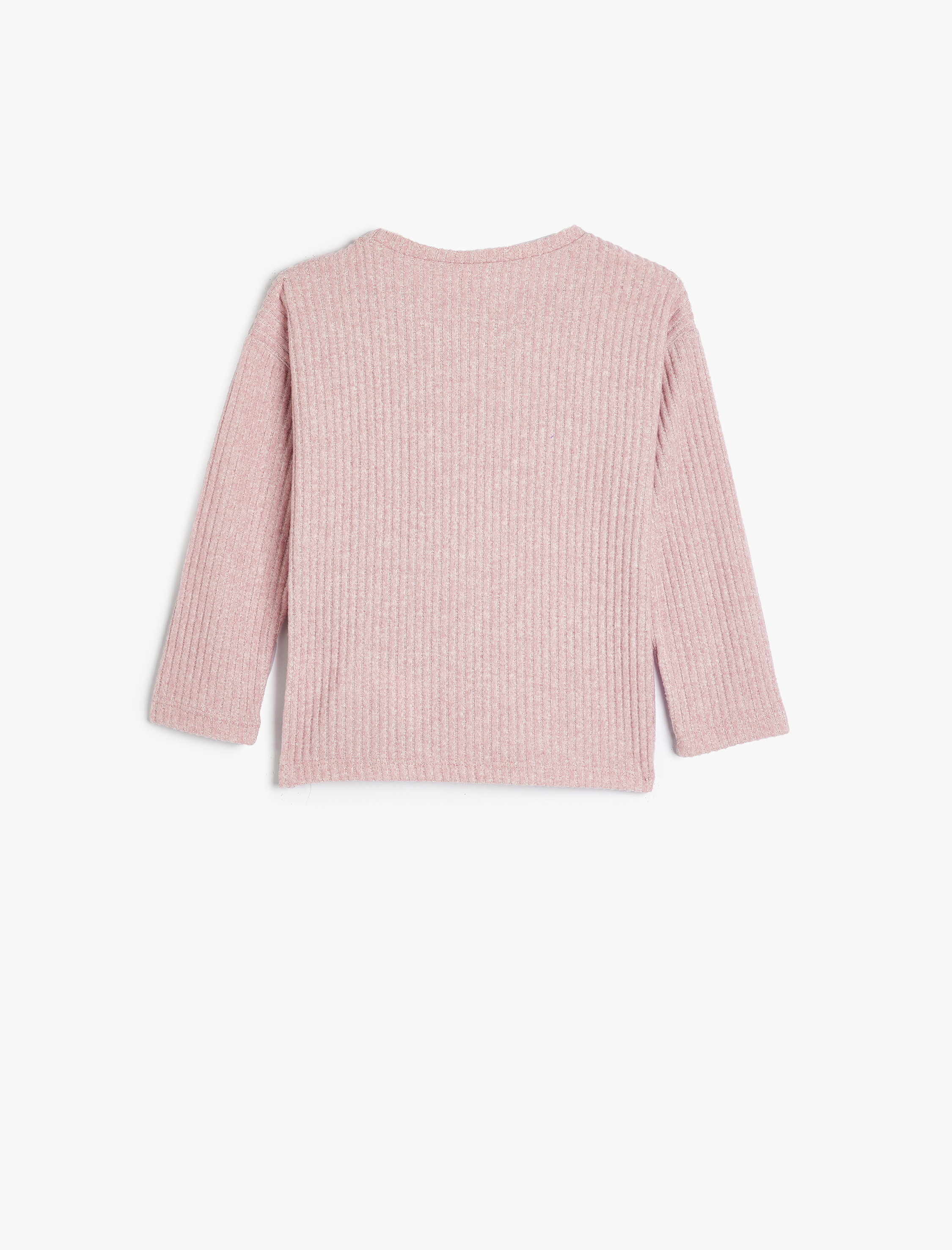  Kız Bebek Tişört Ribanalı Uzun Kollu Fiyonk Detaylı Yumuşak Dokulu