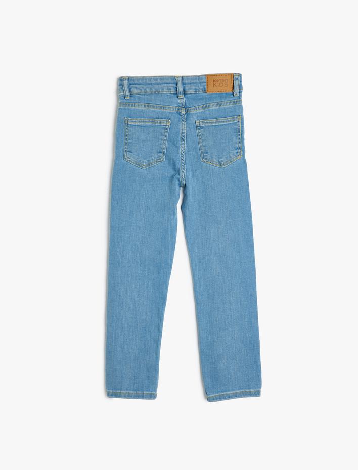 Kız Çocuk Normal Bel Dar Paça Kot Pantolon - Slim Jean
