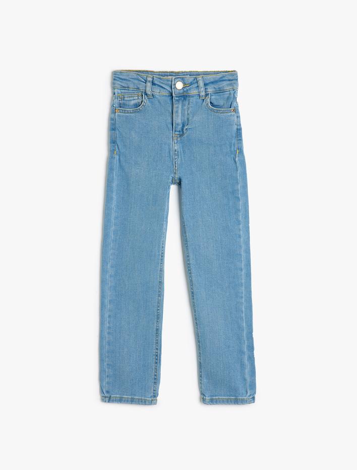 Kız Çocuk Normal Bel Dar Paça Kot Pantolon - Slim Jean
