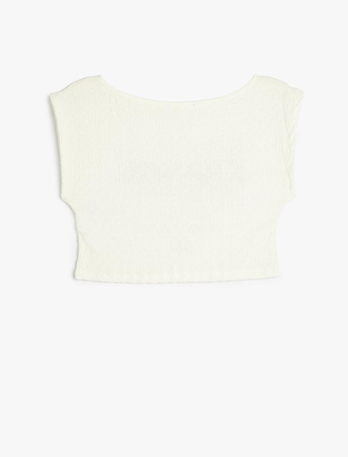  Bürümcük Tişört Slogan Baskılı Kısa Kollu Bisiklet Yaka Slim Fit