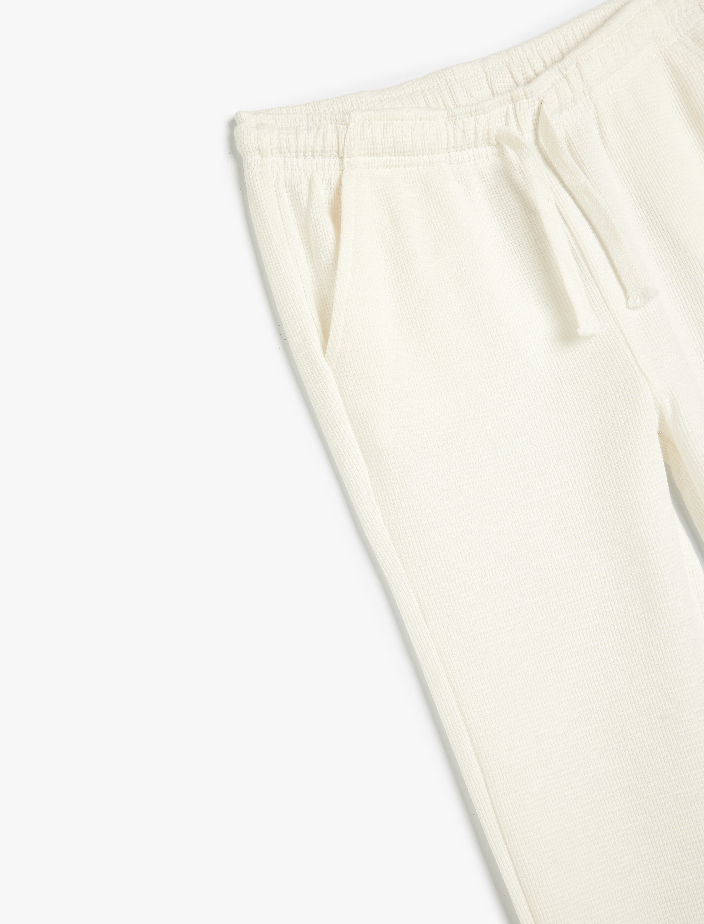 Kız Çocuk Basic Jogger Eşofman Altı Beli Bağlamalı Dokulu Pamuklu