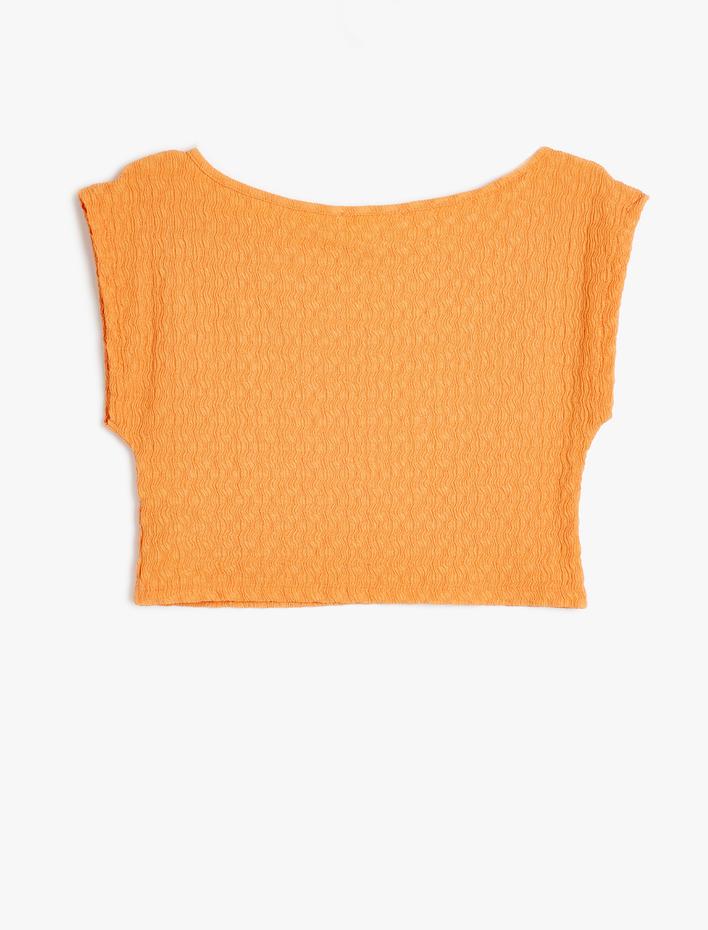  Bürümcük Tişört Slogan Baskılı Kısa Kollu Bisiklet Yaka Slim Fit