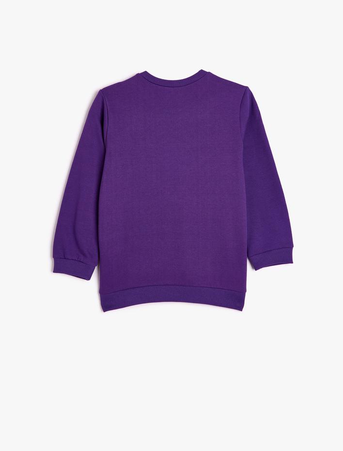 Erkek Çocuk Sweatshirt Uzun Kollu Bisiklet Yaka Şehir Temalı Şardonlu