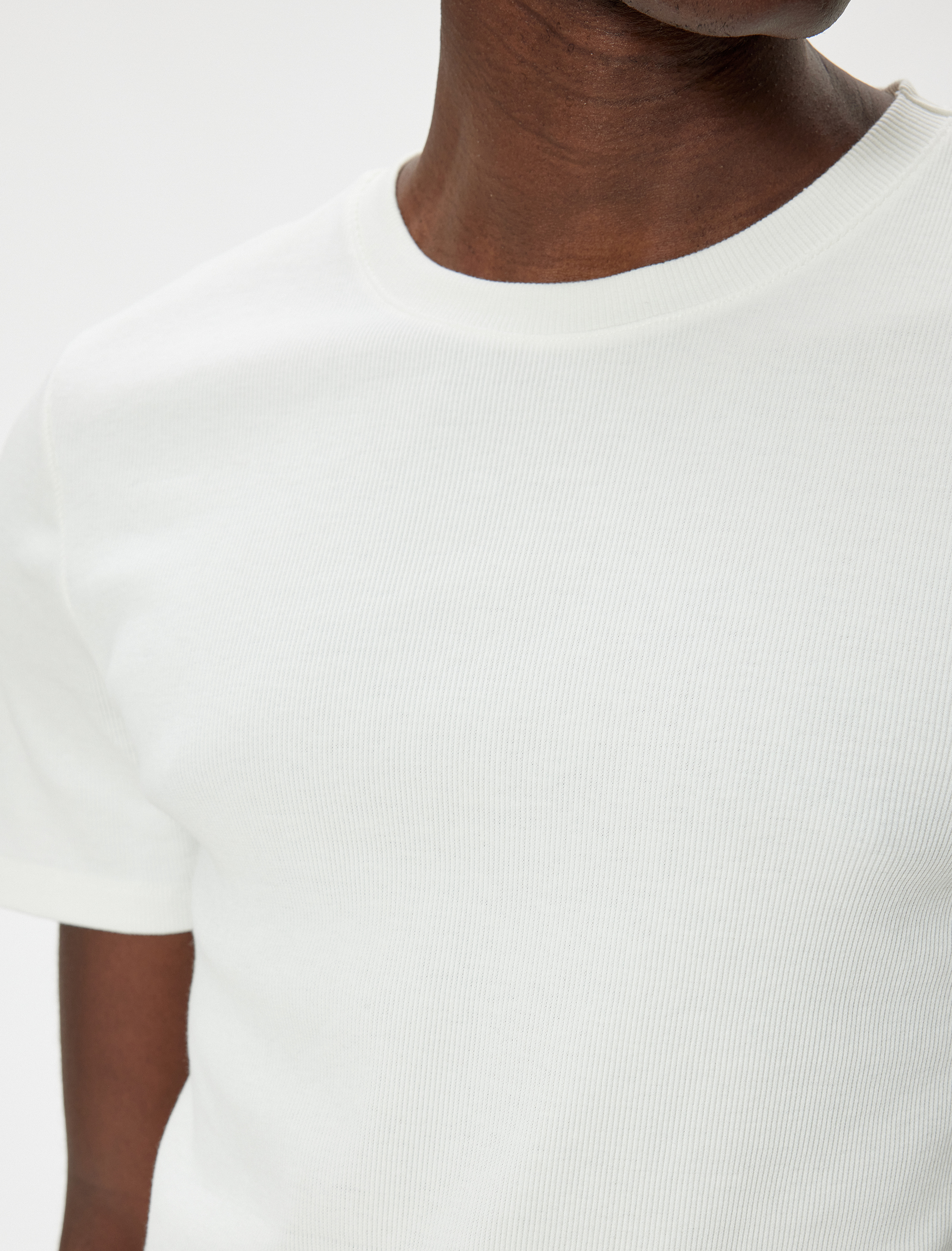   Basic Kısa Kollu Bisiklet Yaka Slim Fit Tişört