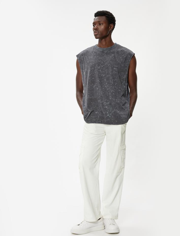  Bisiklet Yaka Atlet Kolsuz Pamuklu