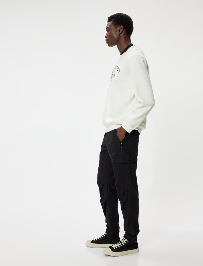  Kargo Jogger Pantolon Beli Bağcıklı Cep Detaylı Pamuklu