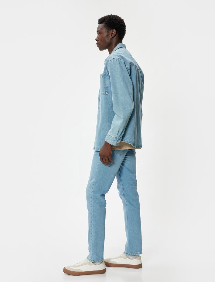  Slim Fit Standart Bel Pamuklu Kot Pantolon - Brad Jean