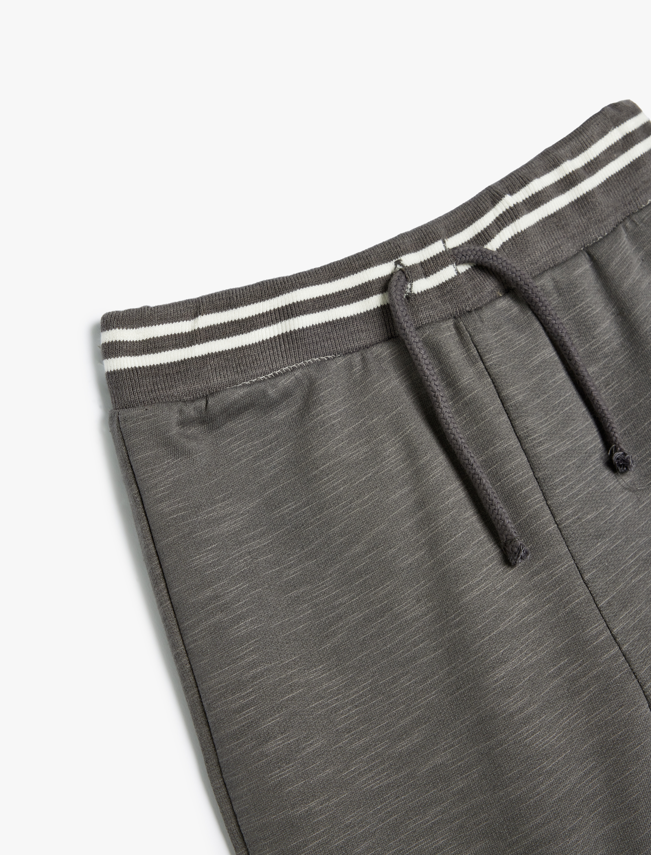  Erkek Bebek Jogger Eşofman Altı Beli Bağlamalı Slogan Baskılı Pamuklu Şardonlu