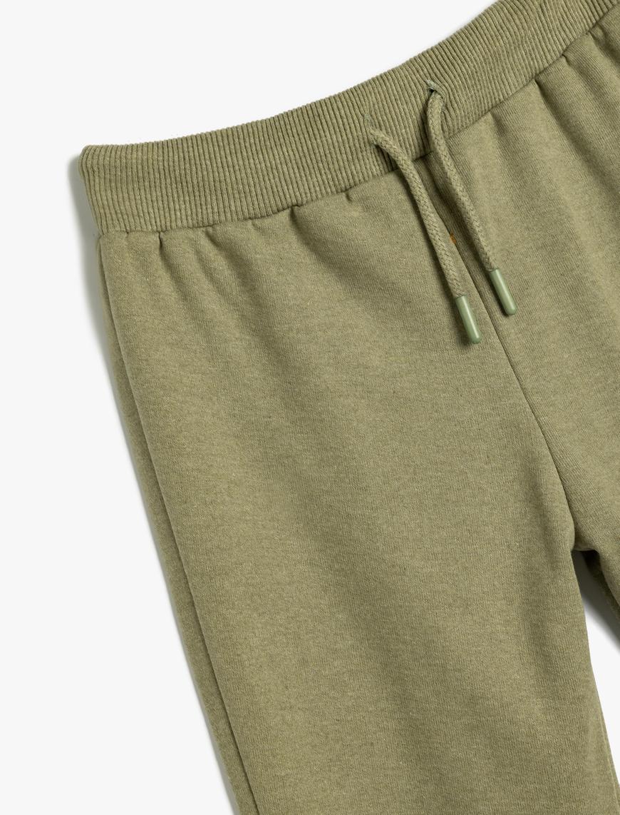  Erkek Çocuk Basic Jogger Eşofman Altı Beli Bağlamalı Cepli