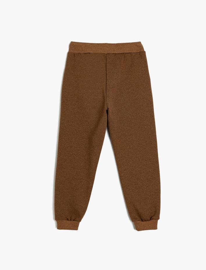 Erkek Çocuk Beli Bağlamalı Cep Detaylı Şardonlu Jogger Eşofman Altı