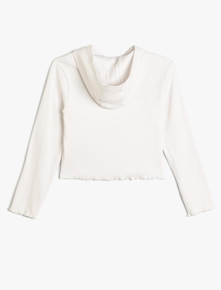 Kız Çocuk Kapşonlu Sweatshirt Şehir Baskılı Pamuklu