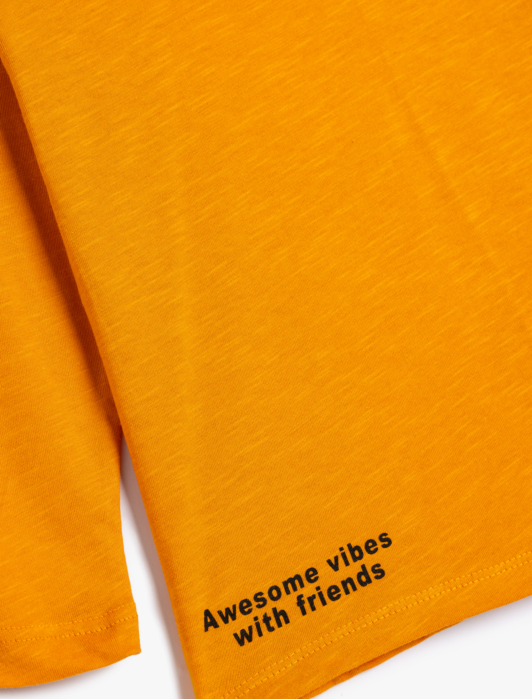  Erkek Bebek Tişört Uzun Kollu Bisiklet Yaka Baskı Detaylı Pamuklu