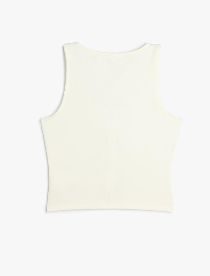  Fiyonklu Üst Kolsuz U Yaka Slim Fit