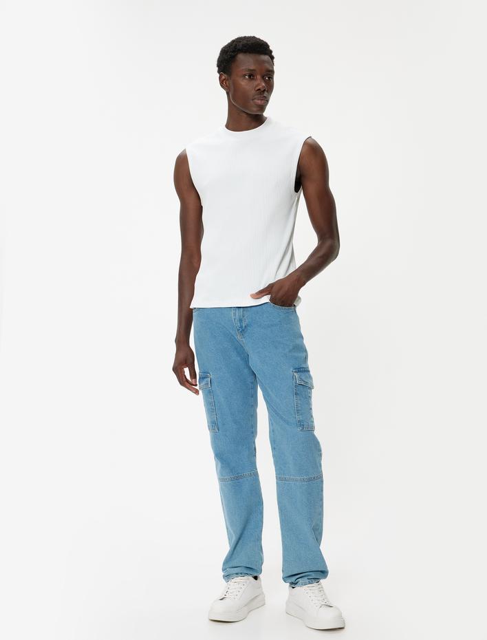  Kolsuz Tişört Bisiklet Yaka Kaşkorse Pamuklu