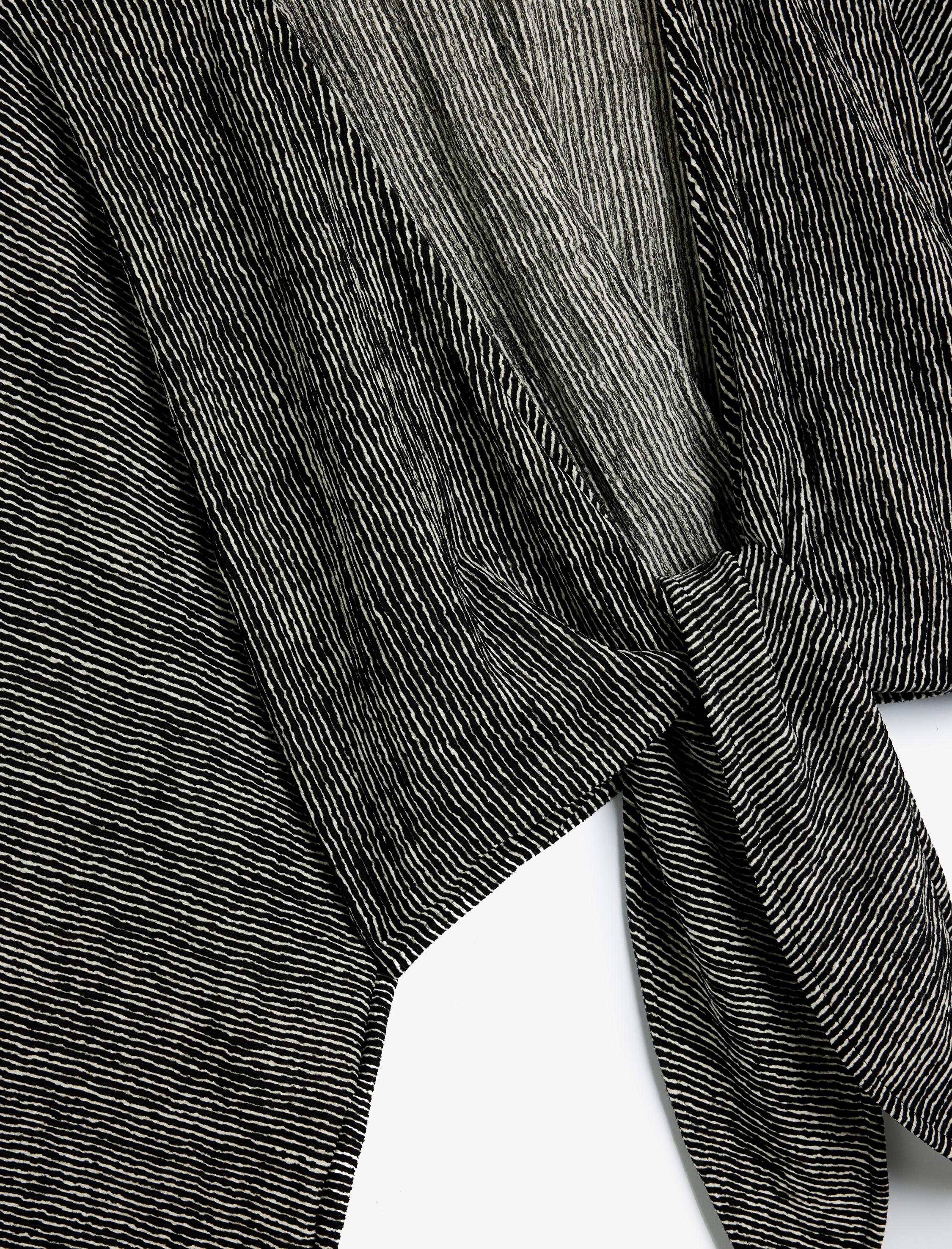   Crop Hırka Bürümcük Bağlama Detaylı V Yaka Yarasa Kol