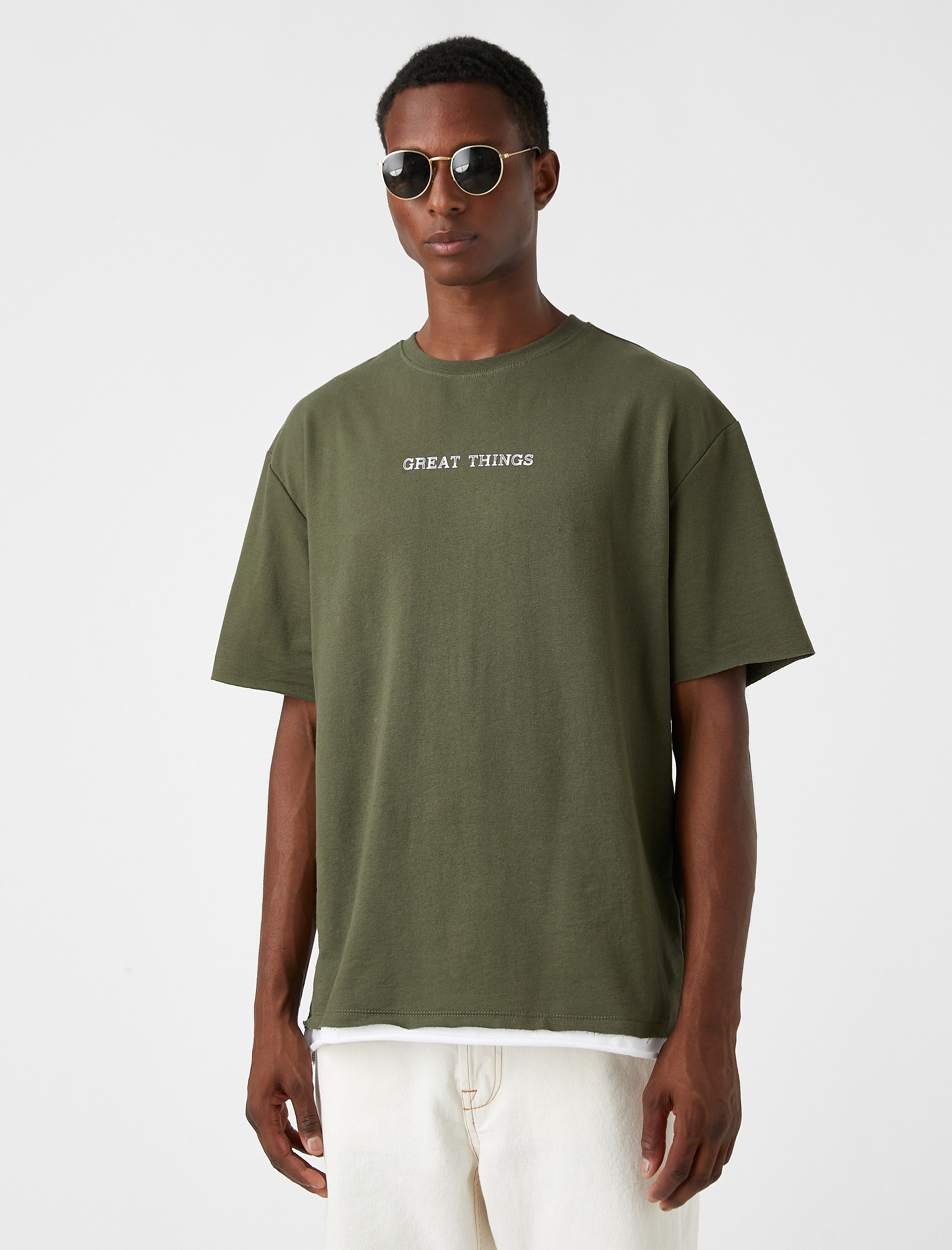   Baskılı Oversize Tişört