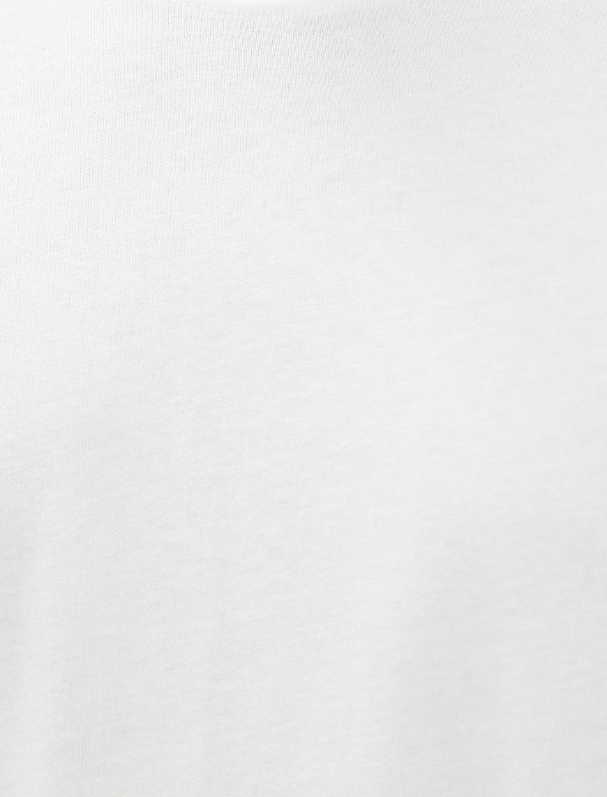   Basic Tişört Bisiklet Yaka Kısa Kollu Pamuklu