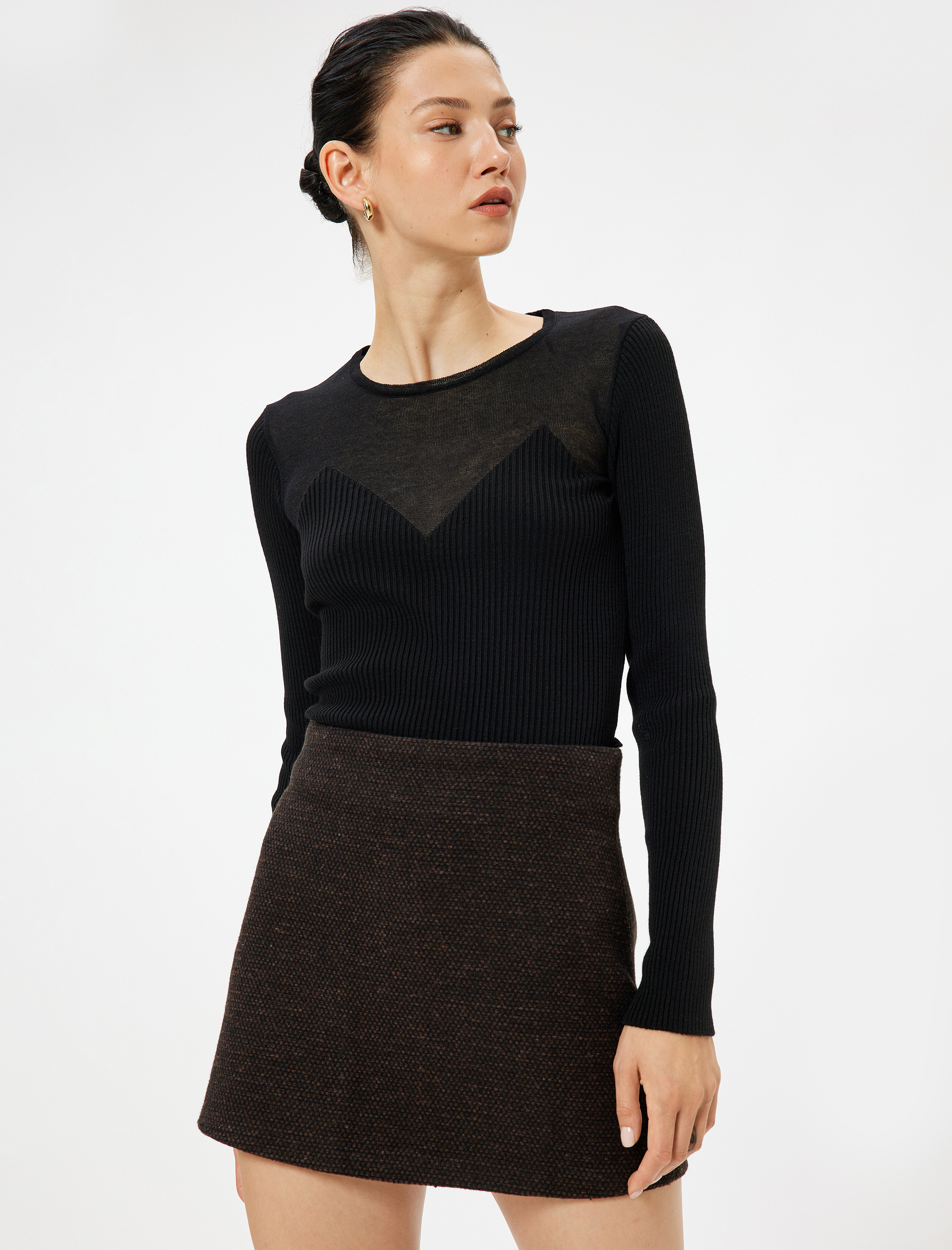   A Kesim Mini Etek Standart Bel