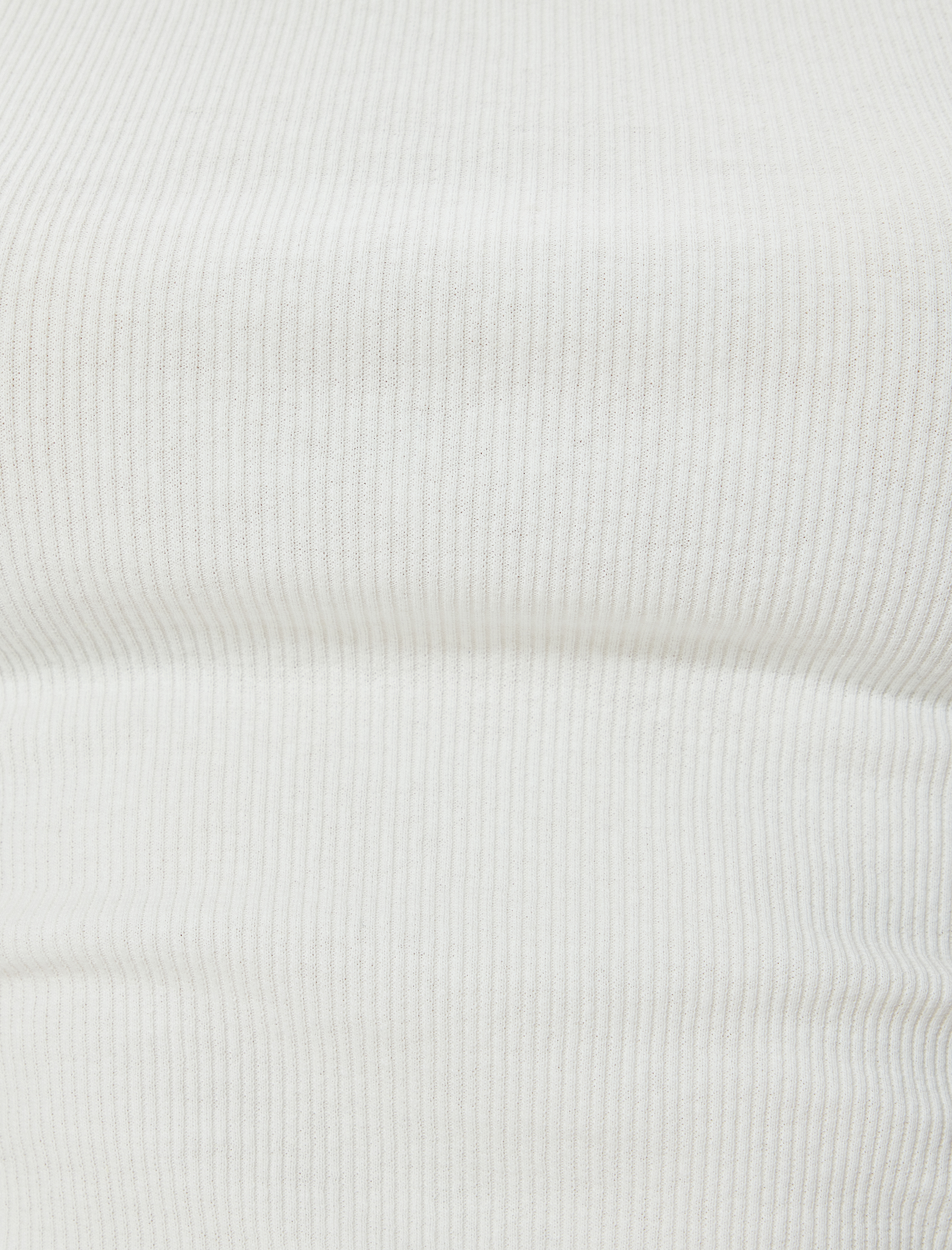   Kolsuz Tişört Bisiklet Yaka Fırfır Detaylı Slim Fit