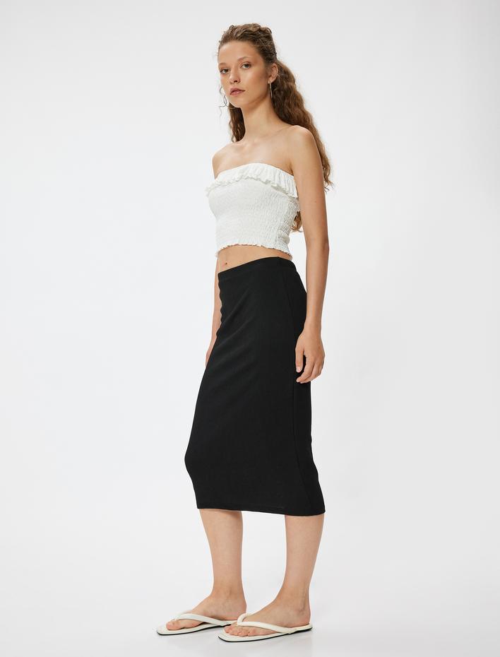  Midi Kalem Etek Bürümcük Beli Lastikli