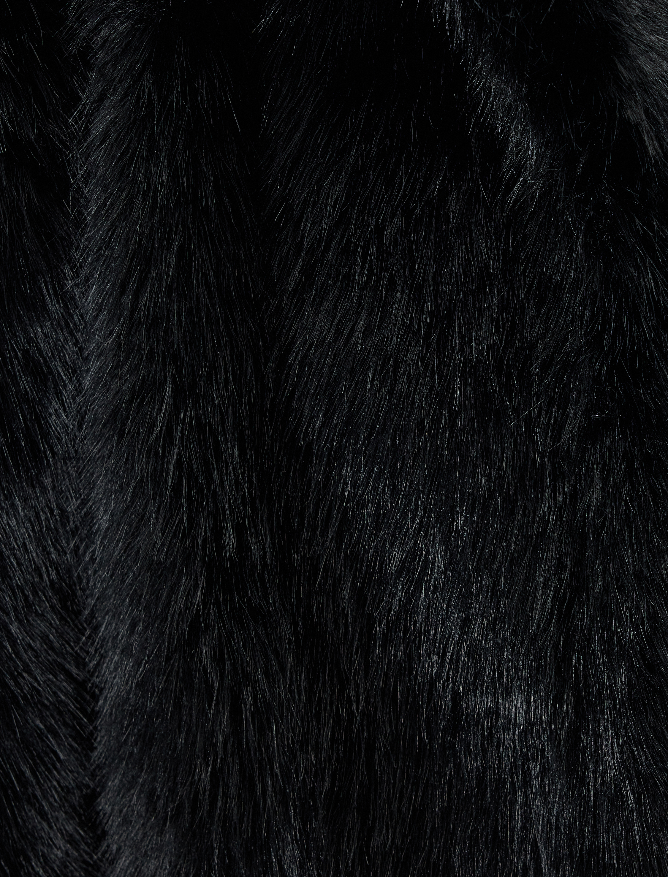   Uzun Kollu Peluş Mont