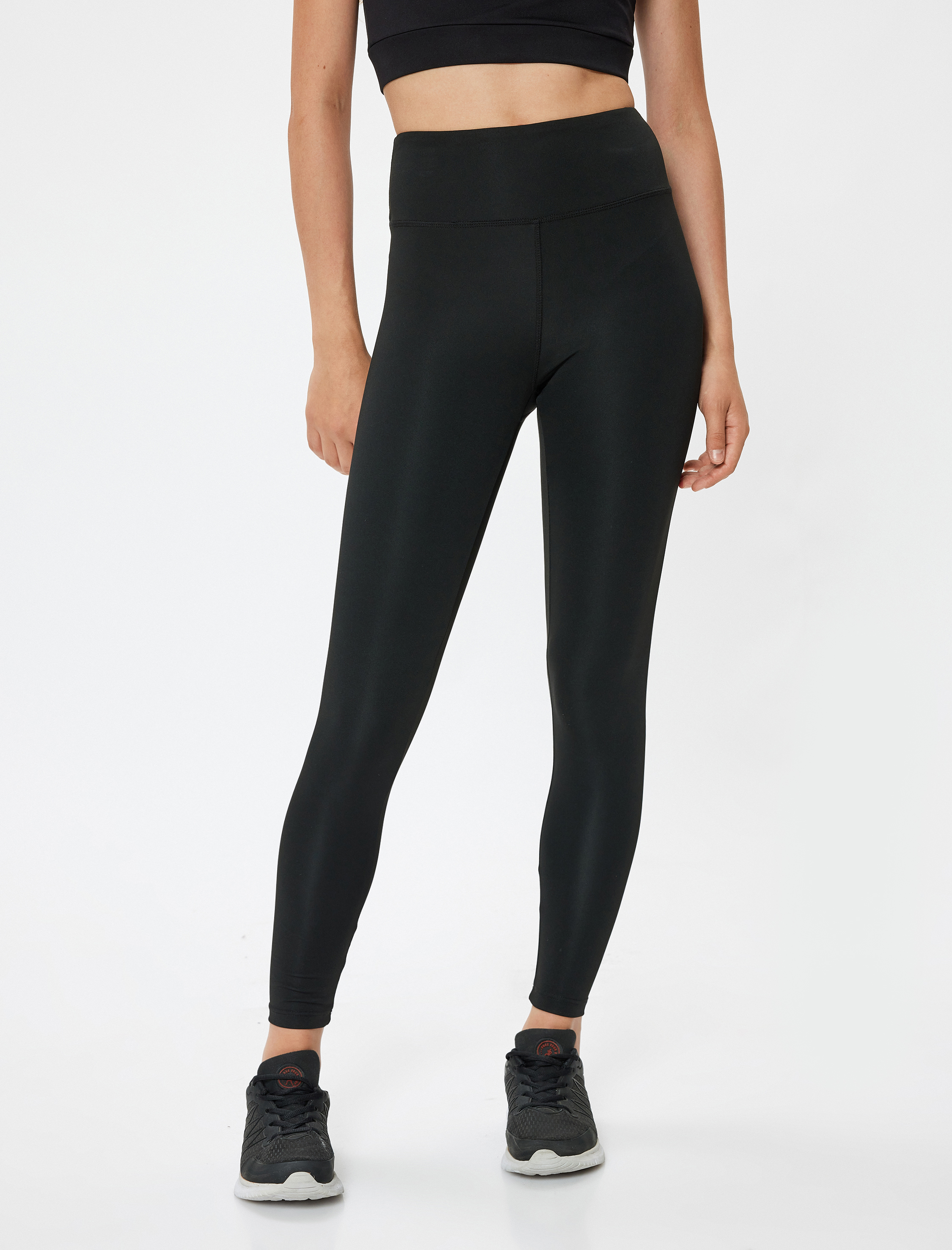   Spor Tayt Yüksek Bel Slim Fit İnterlok